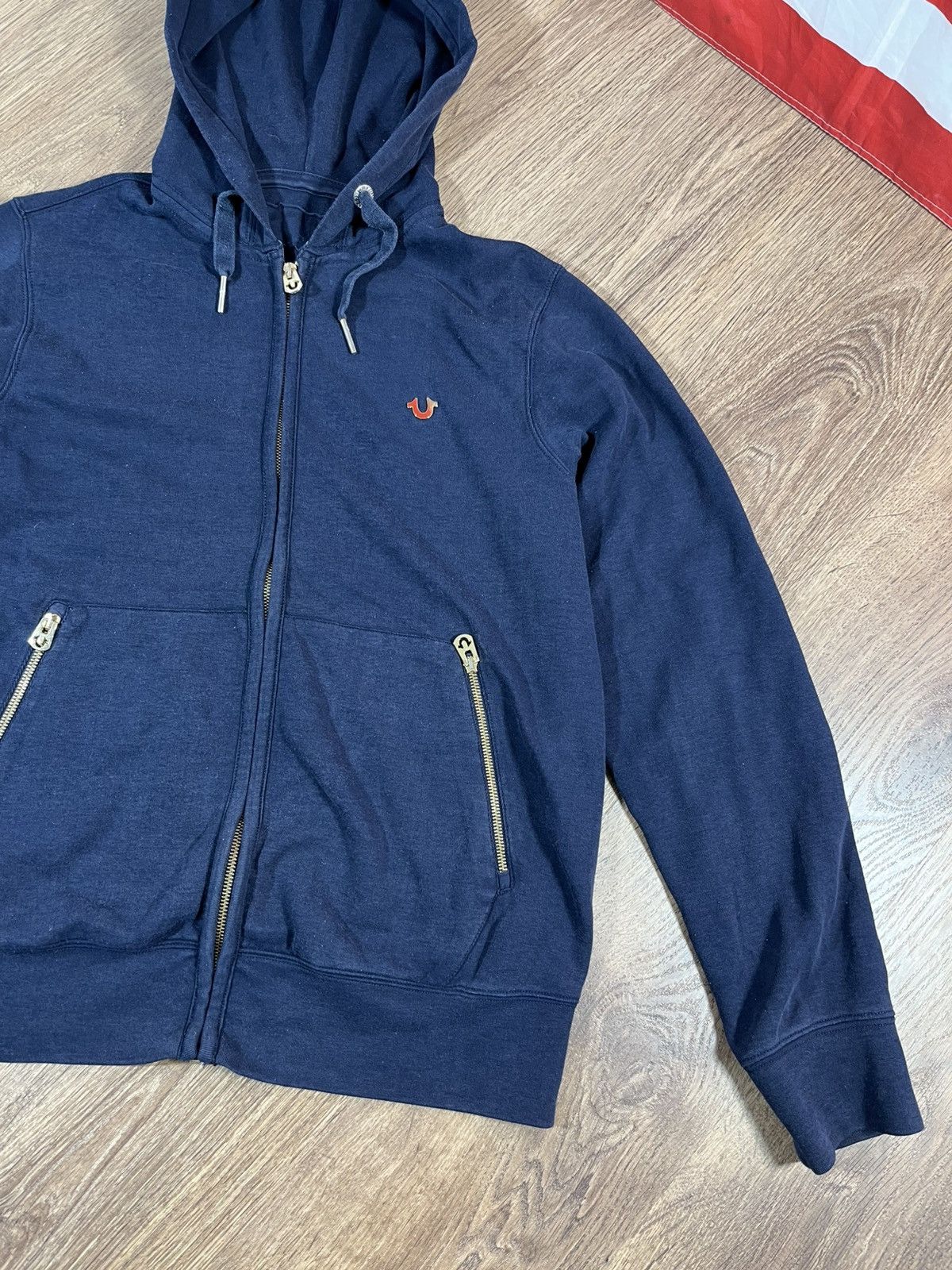 True Religion Vintage True Religion Zip Hoodie L XL Gold Logo Size US XL / EU 56 / 4 - 3 Thumbnail
