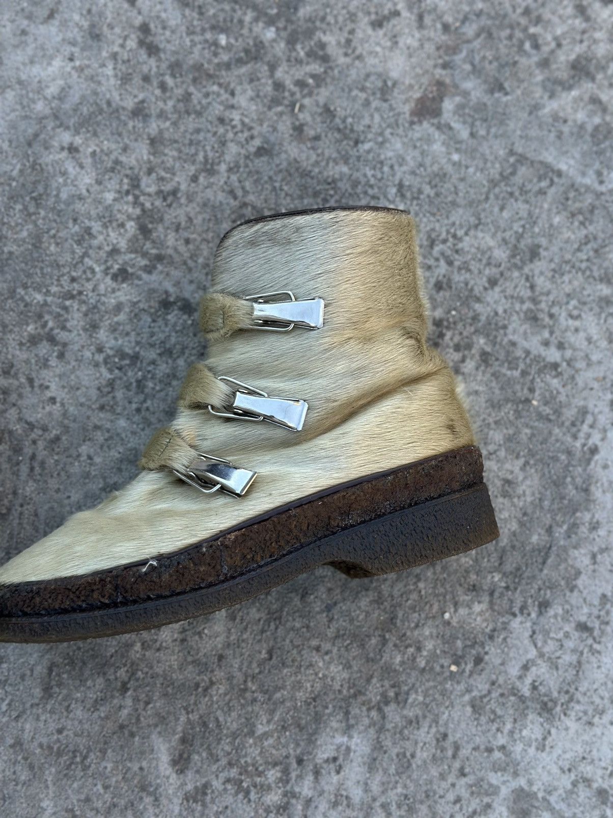 Japanese Brand Vintage Unyts Boots With Fur Custom Hand Made Size US 7 / IT 37 - 5 Thumbnail