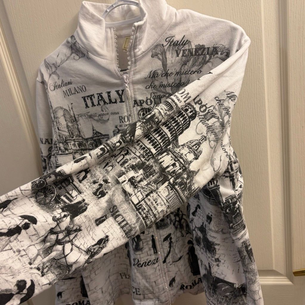 John Galliano John Galliano Style Italian all over gazette print Zip-Up XL Size XL / US 12-14 / IT 48-50 - 4 Thumbnail