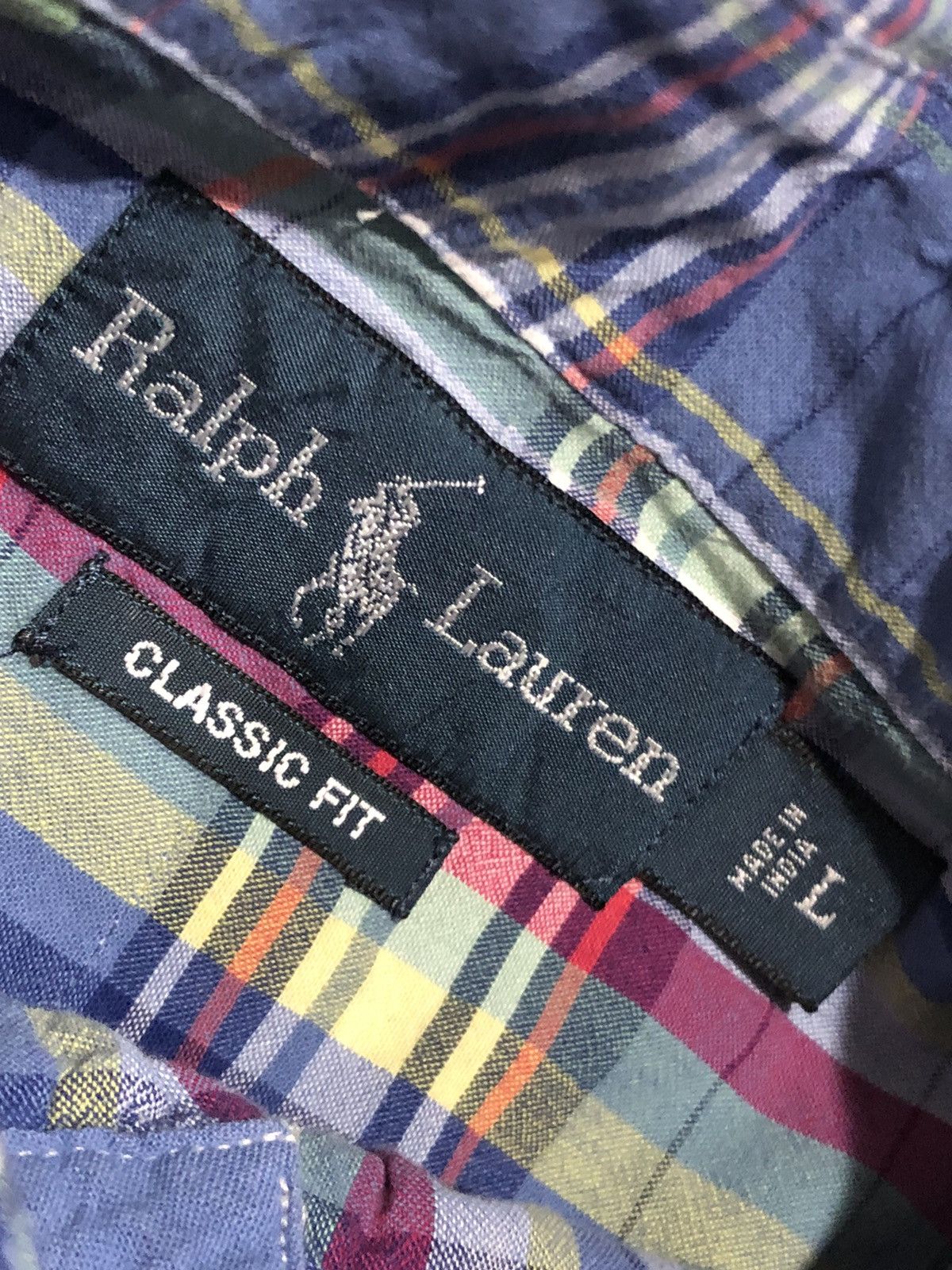 Polo Ralph Lauren × Vintage Vtg 90s Polo Ralph Lauren Plaid Button Down Size US L / EU 52-54 / 3 - 6 Thumbnail