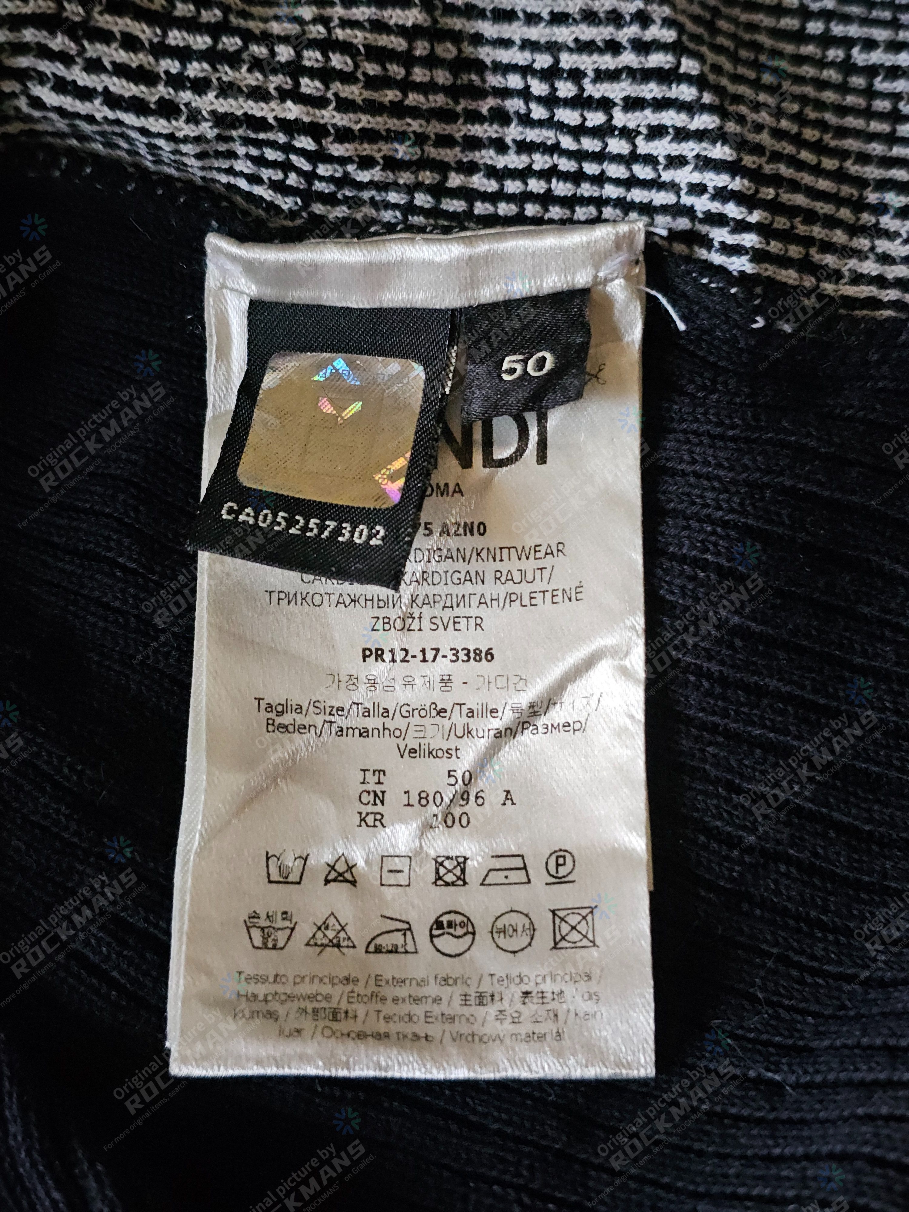 Fendi Fendi Men's Cardigan Size 50 Size US M / EU 48-50 / 2 - 7 Thumbnail