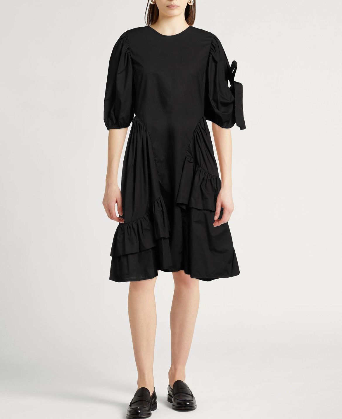 Cecilie Bahnsen CECILIE BAHNSEN Black Danita Midi Dress size US 8 Size M / US 6-8 / IT 42-44 - 2 Thumbnail