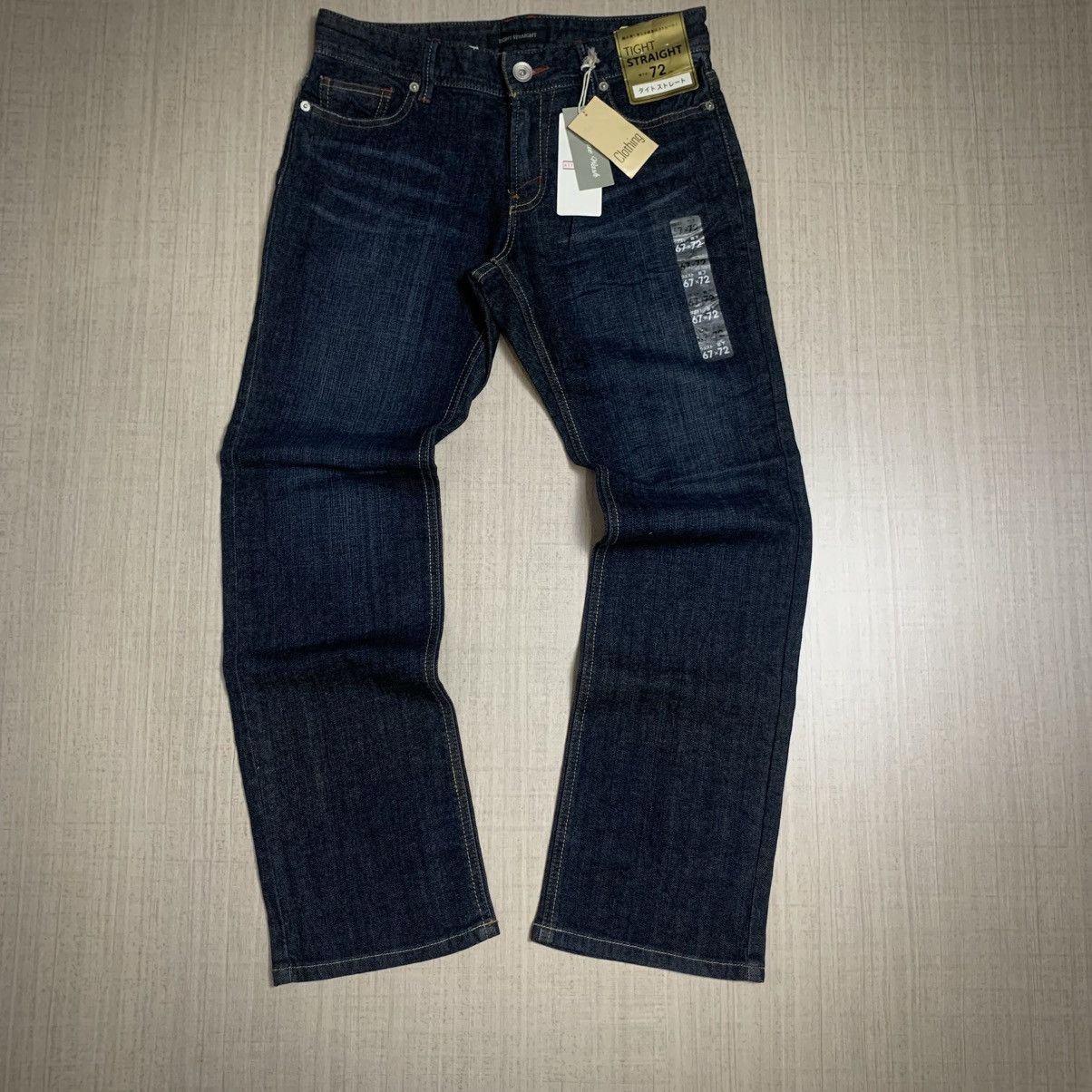Japanese Brand japanese size 67x72 tight straigh washed denim jean Size US 28 / EU 44 - 1 Thumbnail