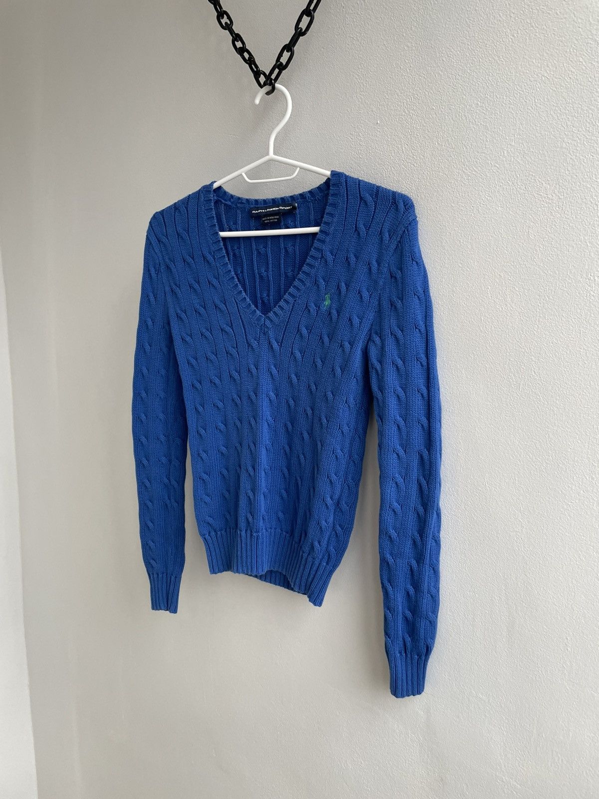 Polo Ralph Lauren Polo Ralph Lauren PRL Cable Knit Jumper Navy Blue Sweater Size XS / US 0-2 / IT 36-38 - 2 Thumbnail
