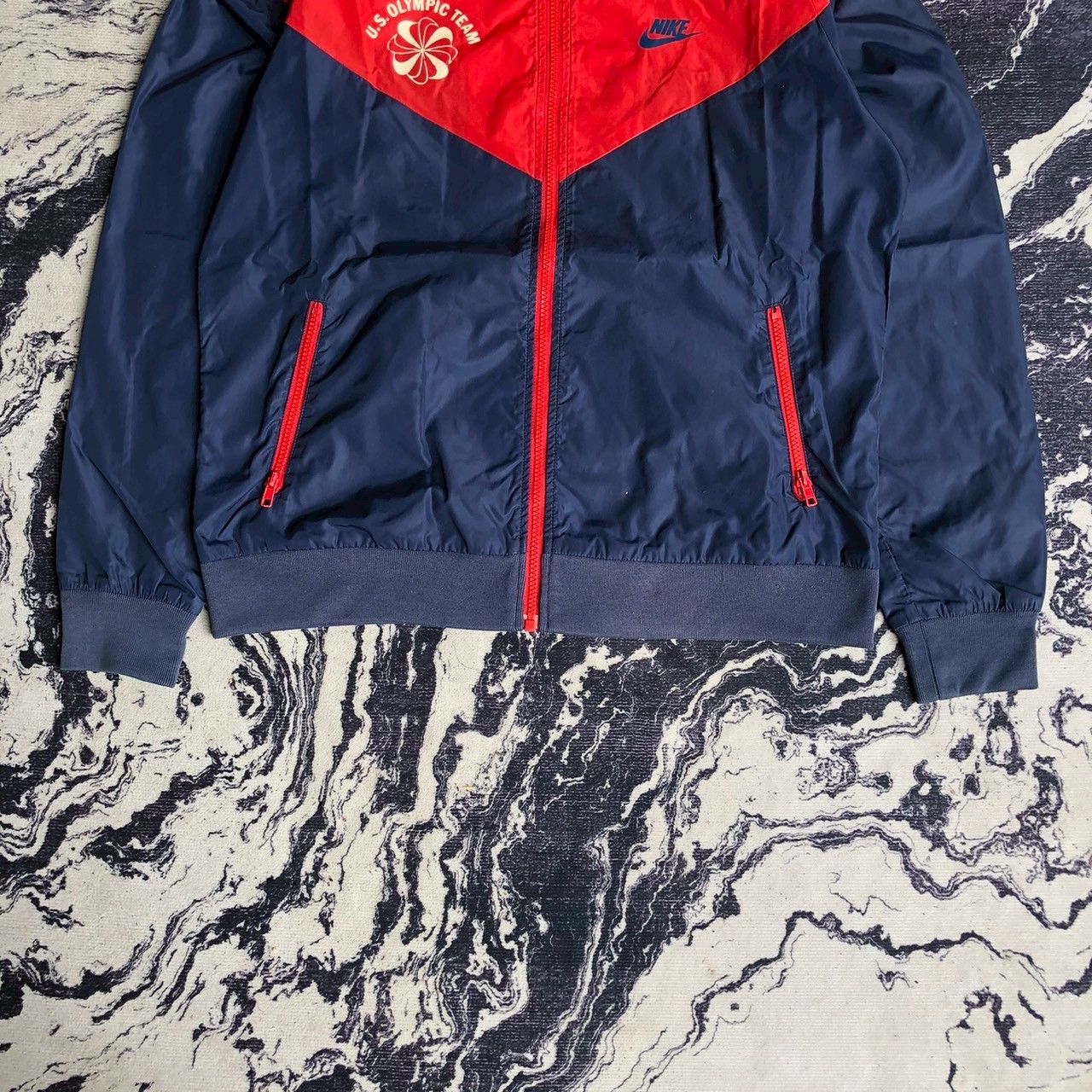 Nike Vintage Nike USA Olympic Team Windbreaker Jacket Size US XL / EU 56 / 4 - 4 Thumbnail