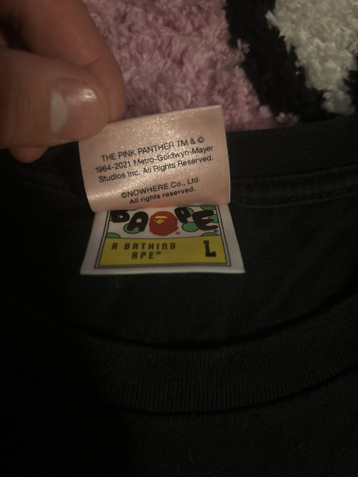 Bape BAPE x Pink Panther Ape Head Tee Size US L / EU 52-54 / 3 - 7 Thumbnail