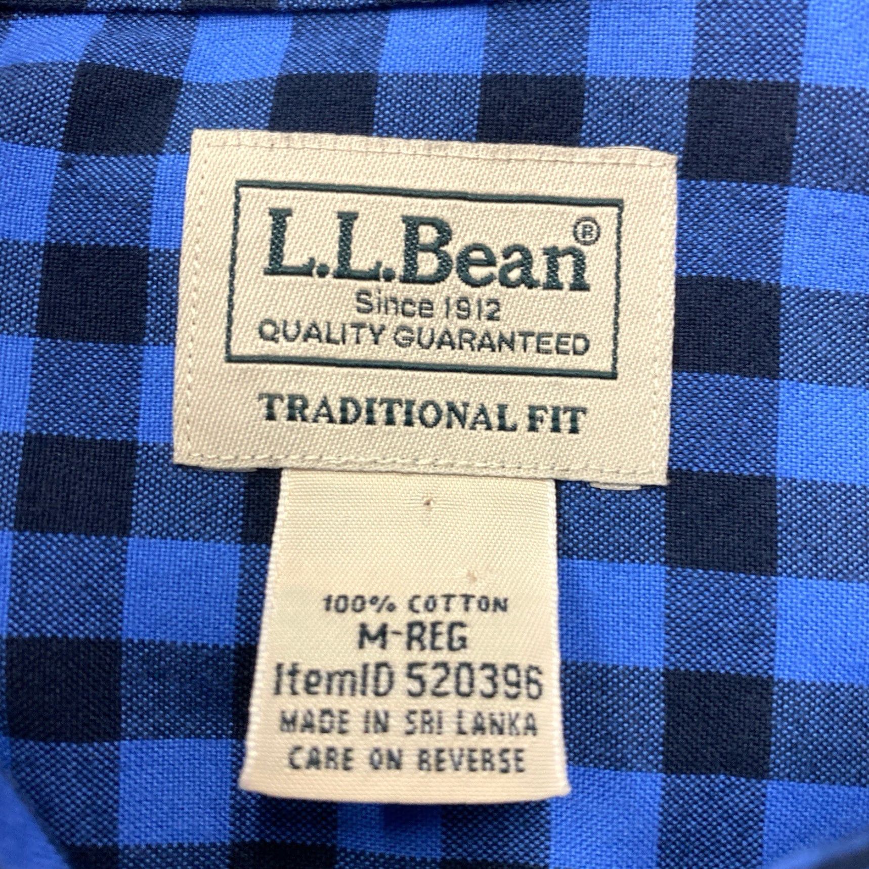 Vintage LL Bean Shirt Mens Medium Traditional Fit Button-Up Long Sleeve Plaid Blue Cotton Spandex Shirt Mens Regular Fit Classic Button-Down Pocketed Casual Size US M / EU 48-50 / 2 - 3 Thumbnail