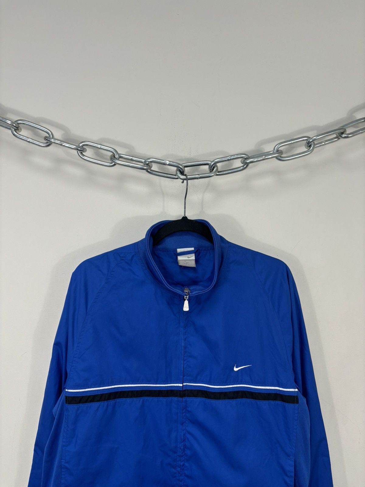 Nike Vintage Nike Y2K Blue Retro Hype Full Zip Track Jacket Size US L / EU 52-54 / 3 - 4 Thumbnail