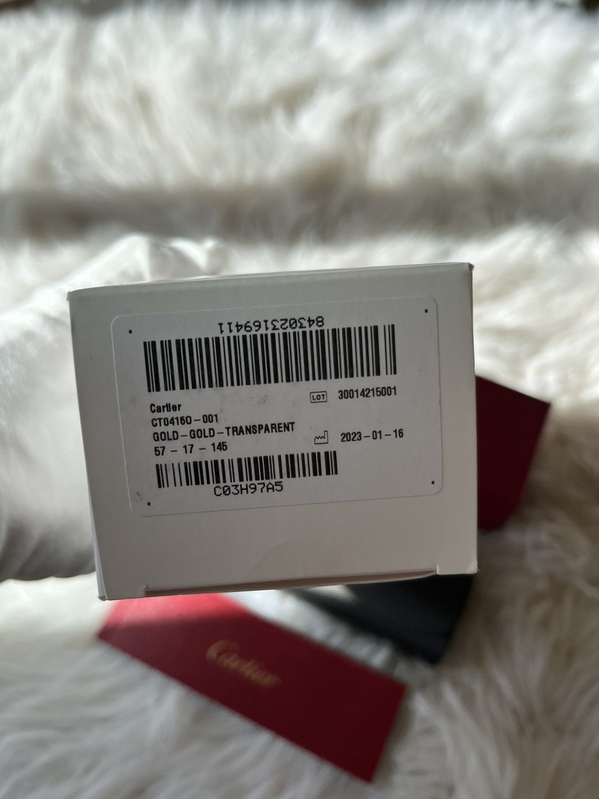 Cartier Cartier Big C’s Decor Clear Frame Gold Glasses Size ONE SIZE - 13 Thumbnail