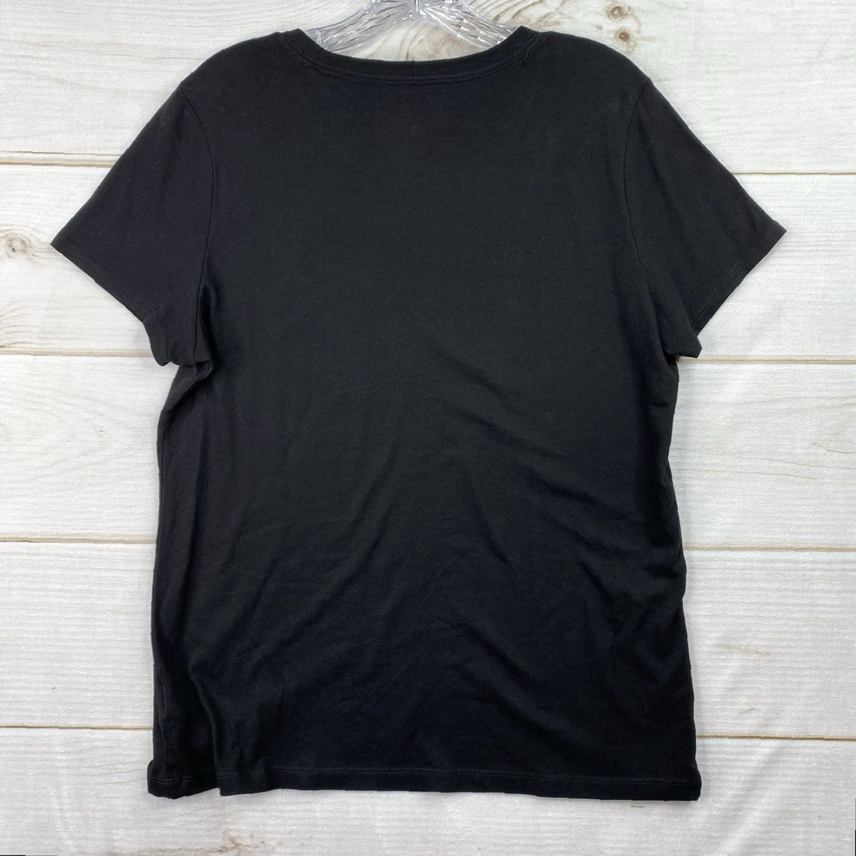 Gap GAP Shirt Womens L Black Logo Front Spellout Short Cap Sleeve Basic Retro Size L / US 10 / IT 46 - 3 Thumbnail