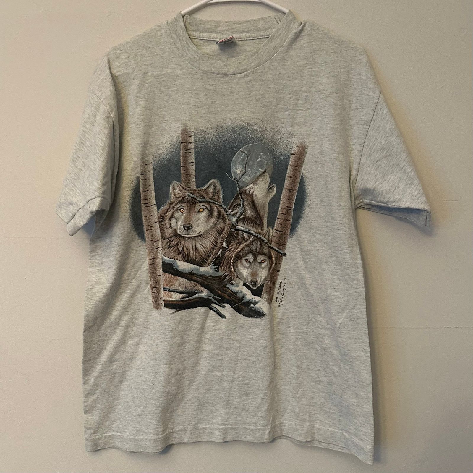 Fruit Of The Loom 1994 wolf tee single stitch fruit of the loom Size US L / EU 52-54 / 3 - 1 Thumbnail
