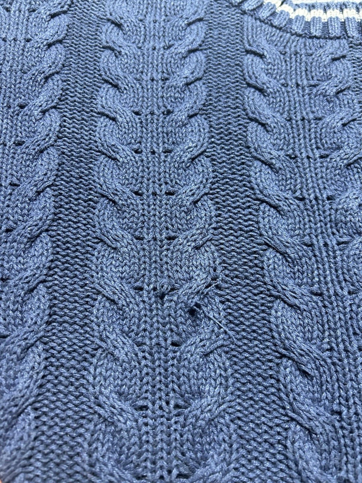 Vintage Vtg chaps Ralph Lauren cable knit sweater thick cotton large Size US L / EU 52-54 / 3 - 4 Thumbnail