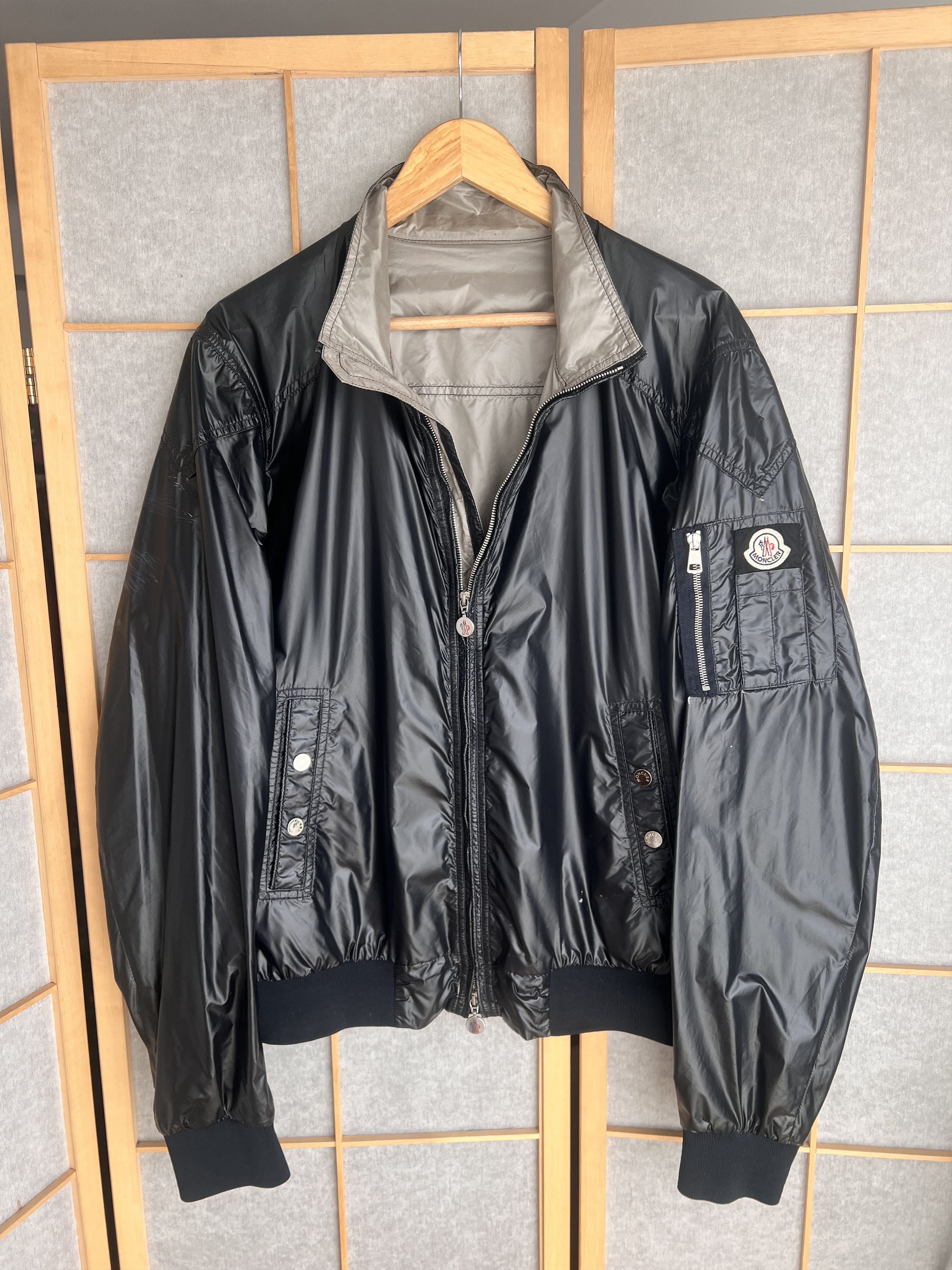 Moncler Moncler Pomolos jacket luxury PU leather vintage bomber rare Size US L / EU 52-54 / 3 - 10 Thumbnail