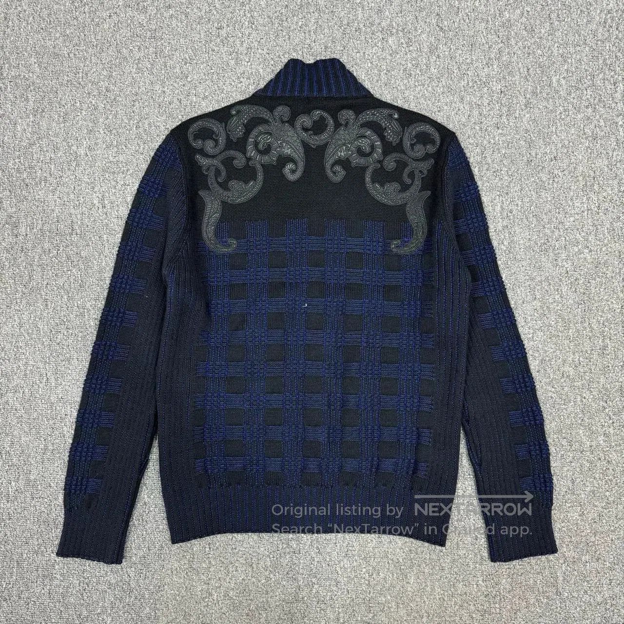 Versace Versace Blue Cashmere Knit Jacket. Size US L / EU 52-54 / 3 - 2 Thumbnail