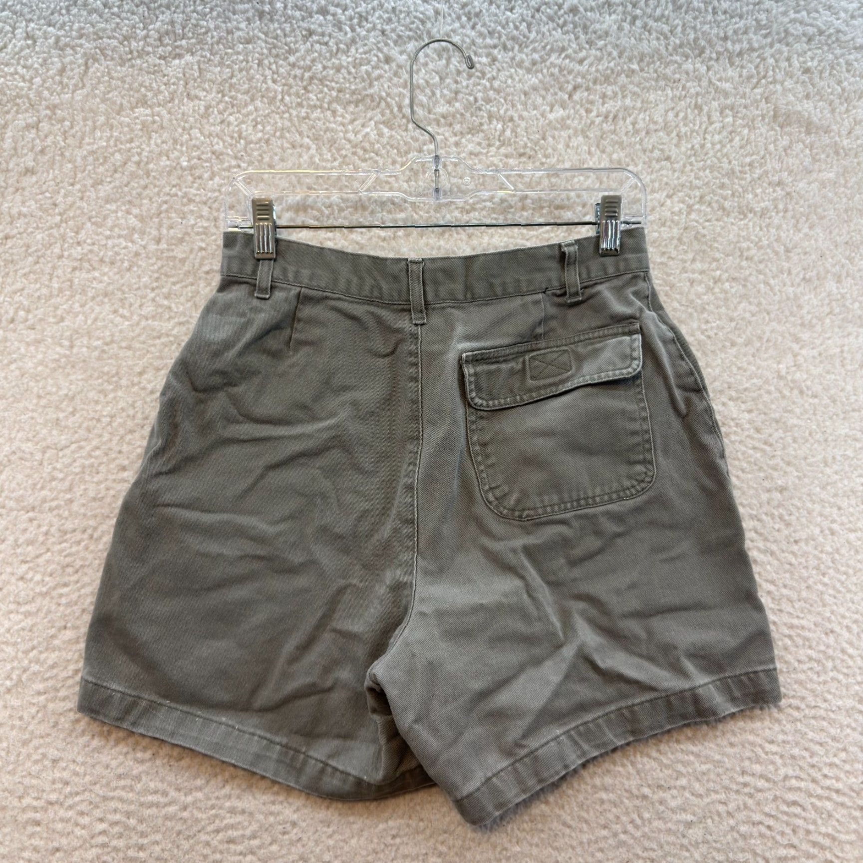 Vintage VINTAGE 90s Y2K Cargo Shorts Khaki Green High Waisted 8 28 Kim Possible Womens Mens Size 30" / US 8 / IT 44 - 2 Thumbnail