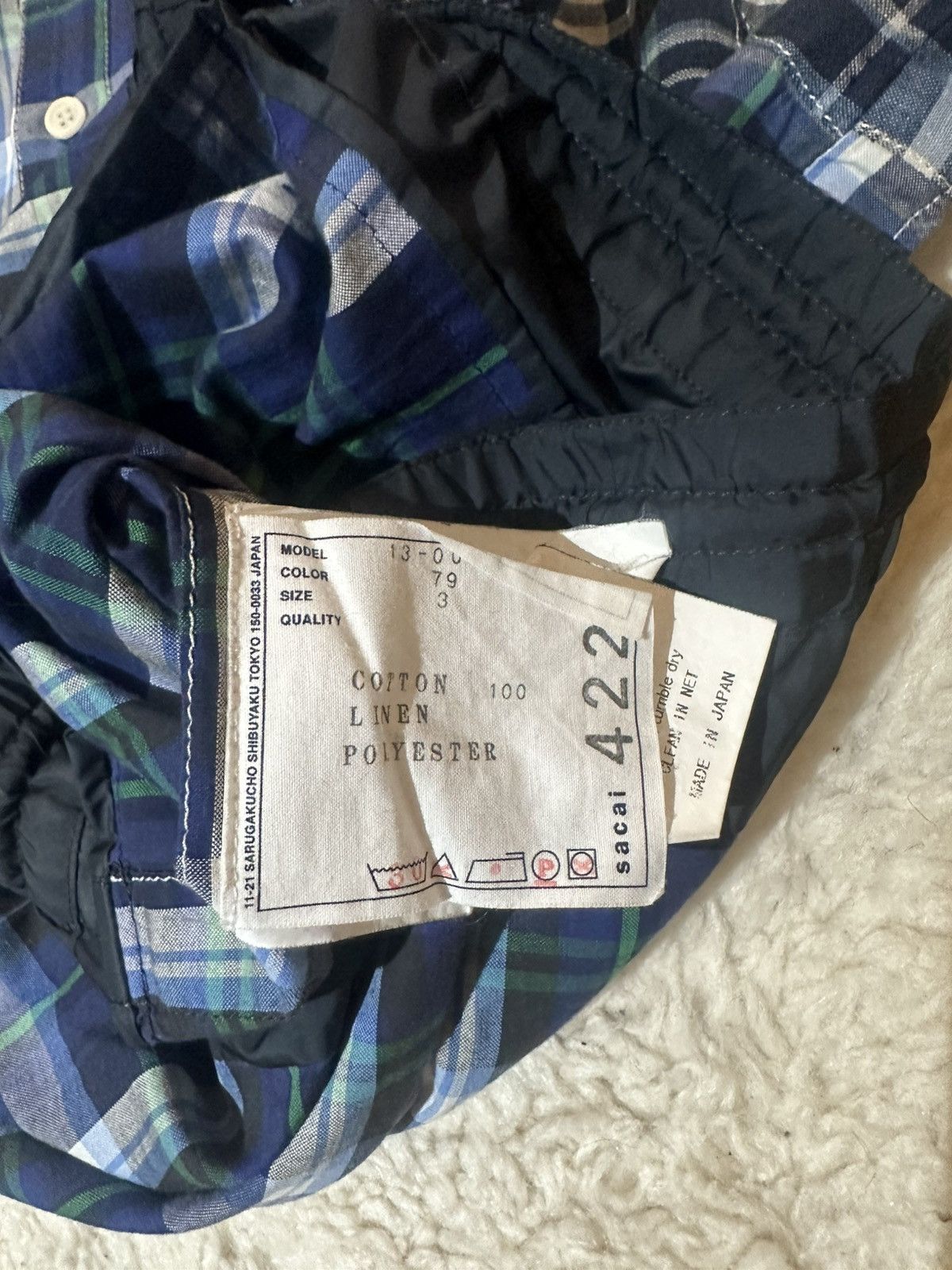 Sacai Blue Pattern Sacai Shirt Size US L / EU 52-54 / 3 - 3 Thumbnail
