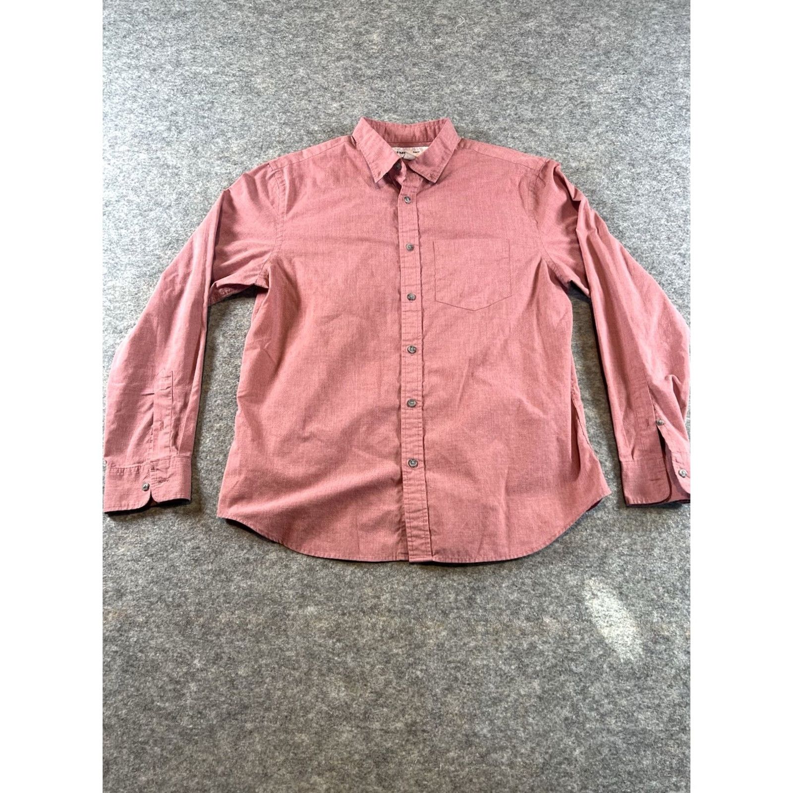 Old Navy Old Navy Slim Fit Button-Down Shirt Men's L Salmon Pink Long Sleeve Size US L / EU 52-54 / 3 - 2 Thumbnail