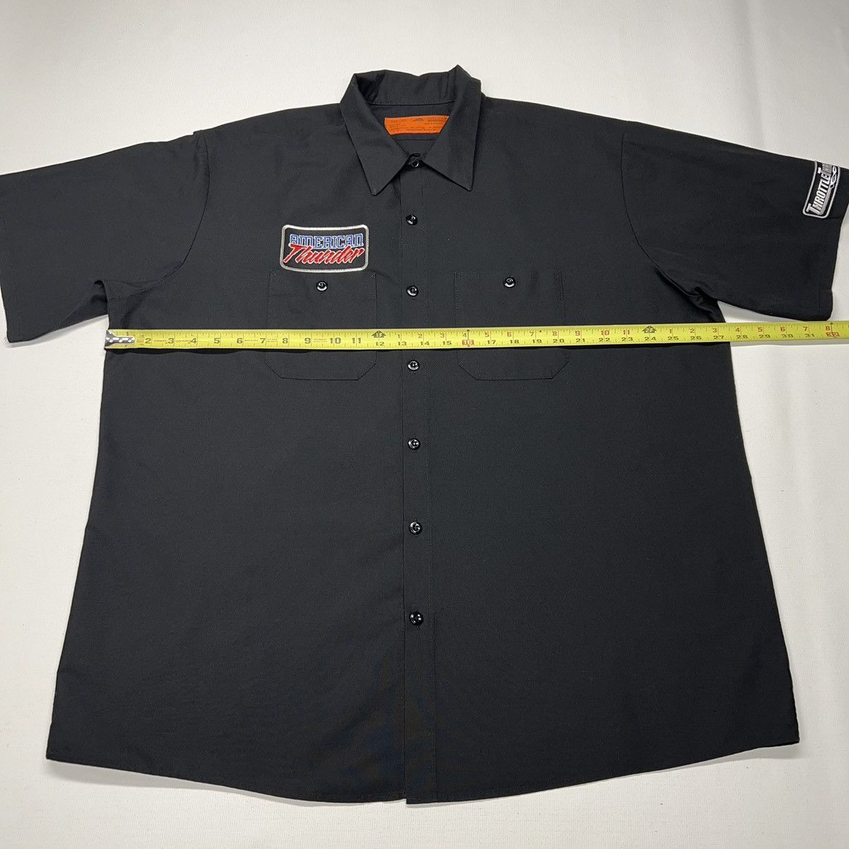 Red Kap × Vintage American Thunder Button Up Shirt Black Throttle Threads Work Size US XXL / EU 58 / 5 - 13 Thumbnail