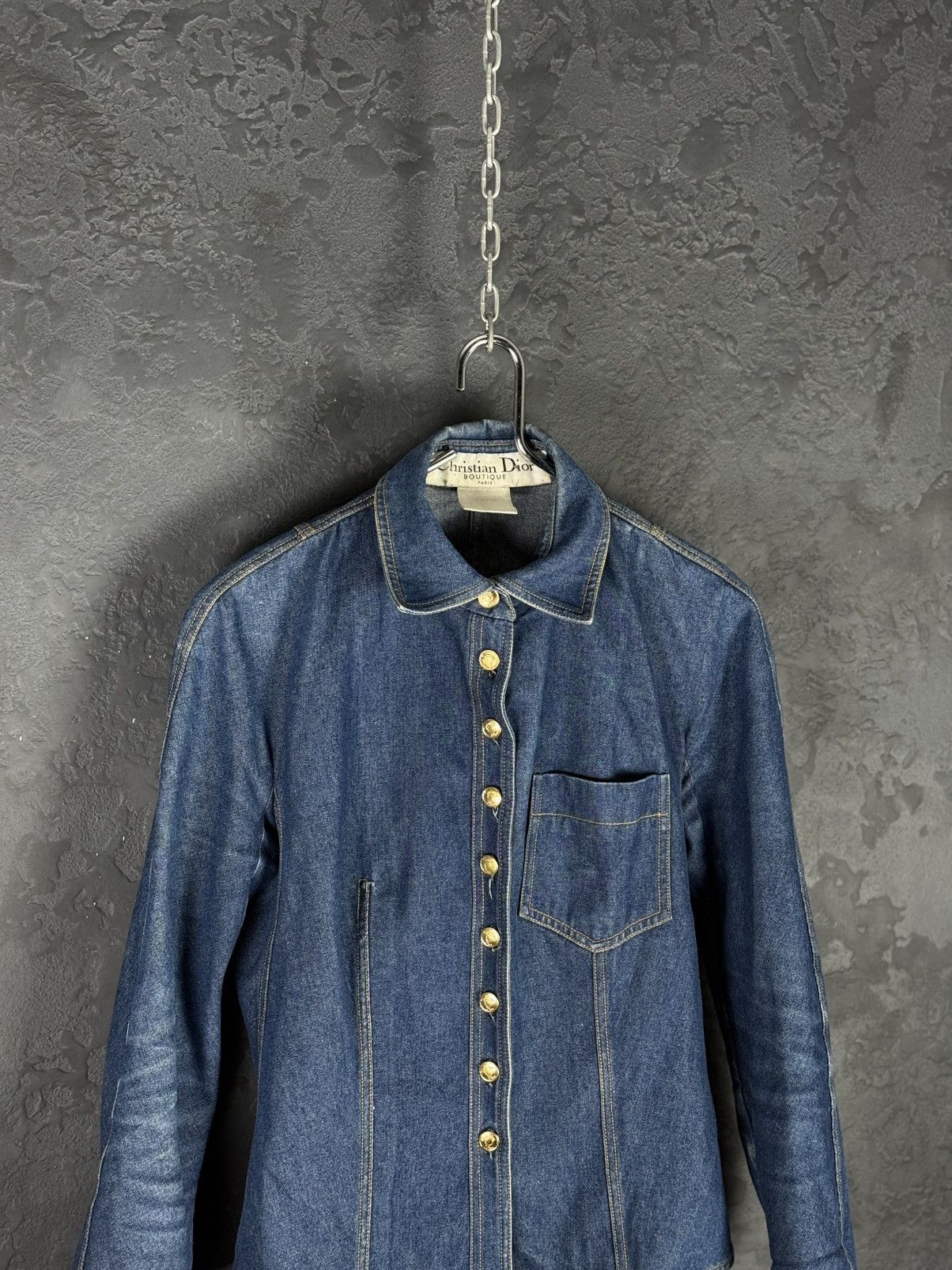 Dior Vintage CHRISTIAN DIOR BOUTIQUE Embroidered Denim Jacket Size M / US 6-8 / IT 42-44 - 6 Thumbnail