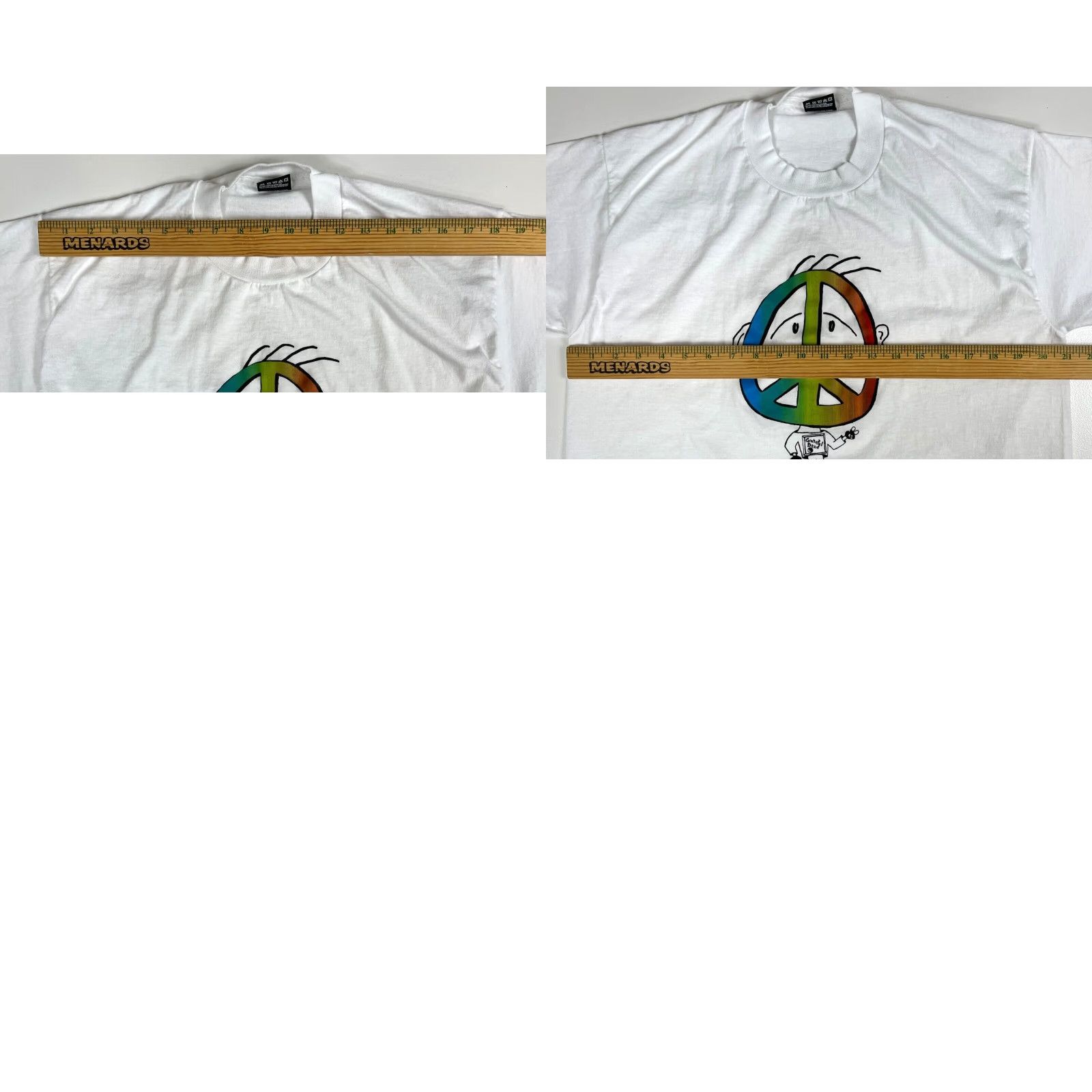 Fruit Of The Loom VINTAGE Grateful Dead T-Shirt Unisex Adults Cotton Poly Blend White XS? No Size L Size US L / EU 52-54 / 3 - 8 Thumbnail