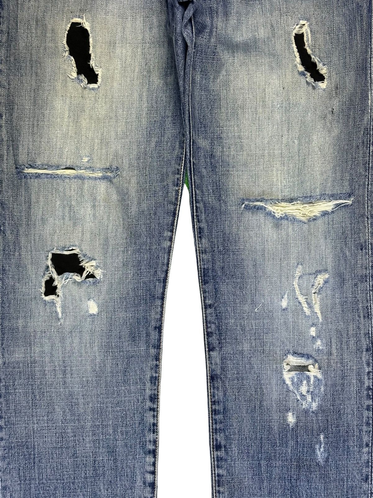 Japanese Brand Vintage Japanese Brand Faded Wash Distressed Patched Jeans Size US 33 - 5 Thumbnail