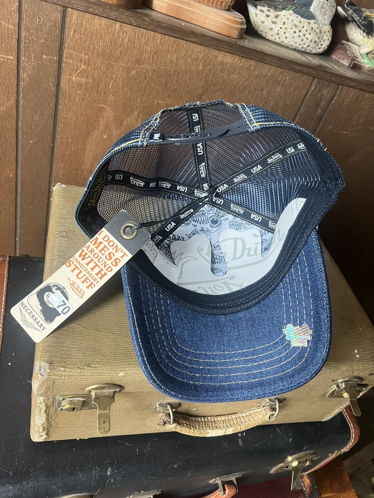 Von Dutch Von Dutch Blue Rhinestone Trucker Size ONE SIZE - 2 Thumbnail