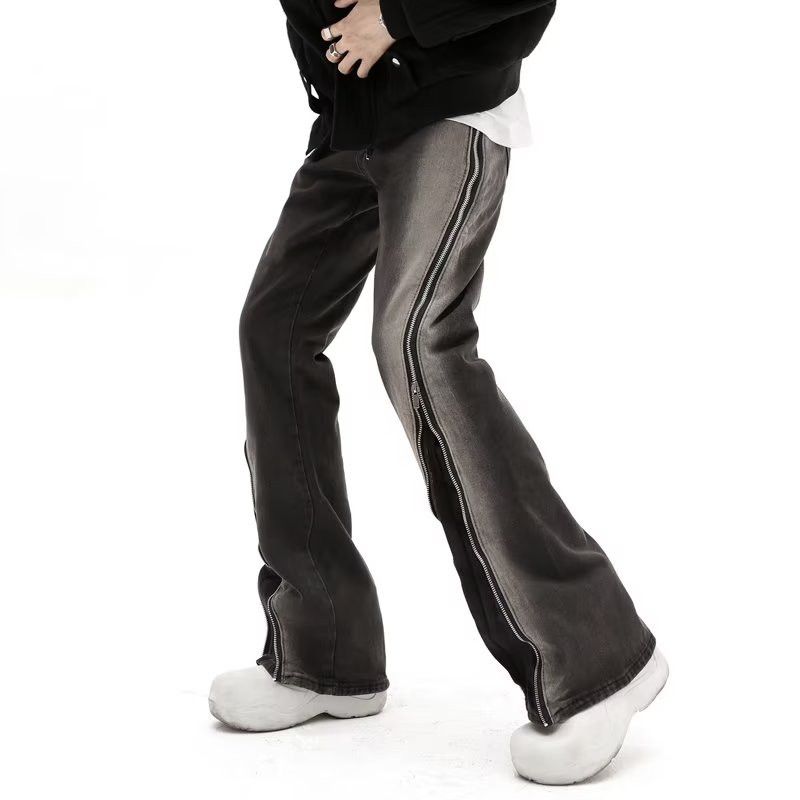Japanese Brand × Vintage Y2K Streetwear Baggy Flare Bootcut Zipper Denim Size US 32 / EU 48 - 5 Thumbnail