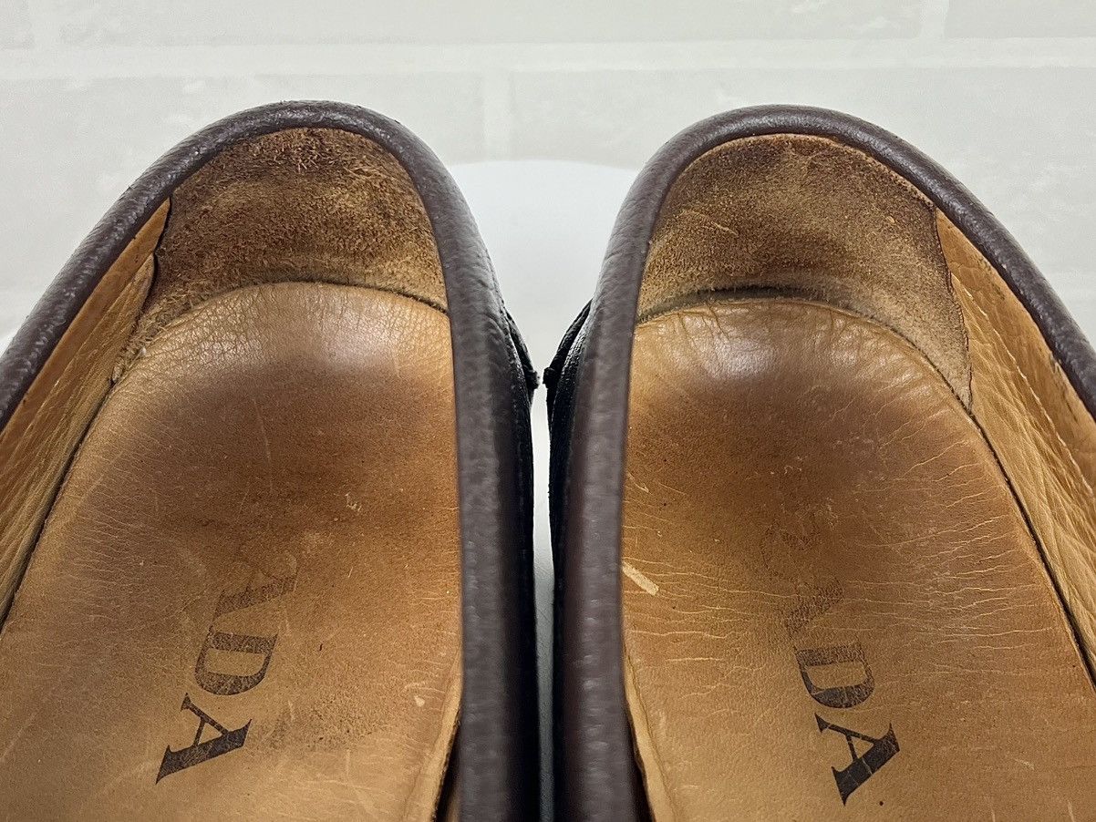 Prada PRADA MILANO Loafers Leather Drivers Mocassins Logo Brown Size US 10 / EU 43 - 16 Thumbnail