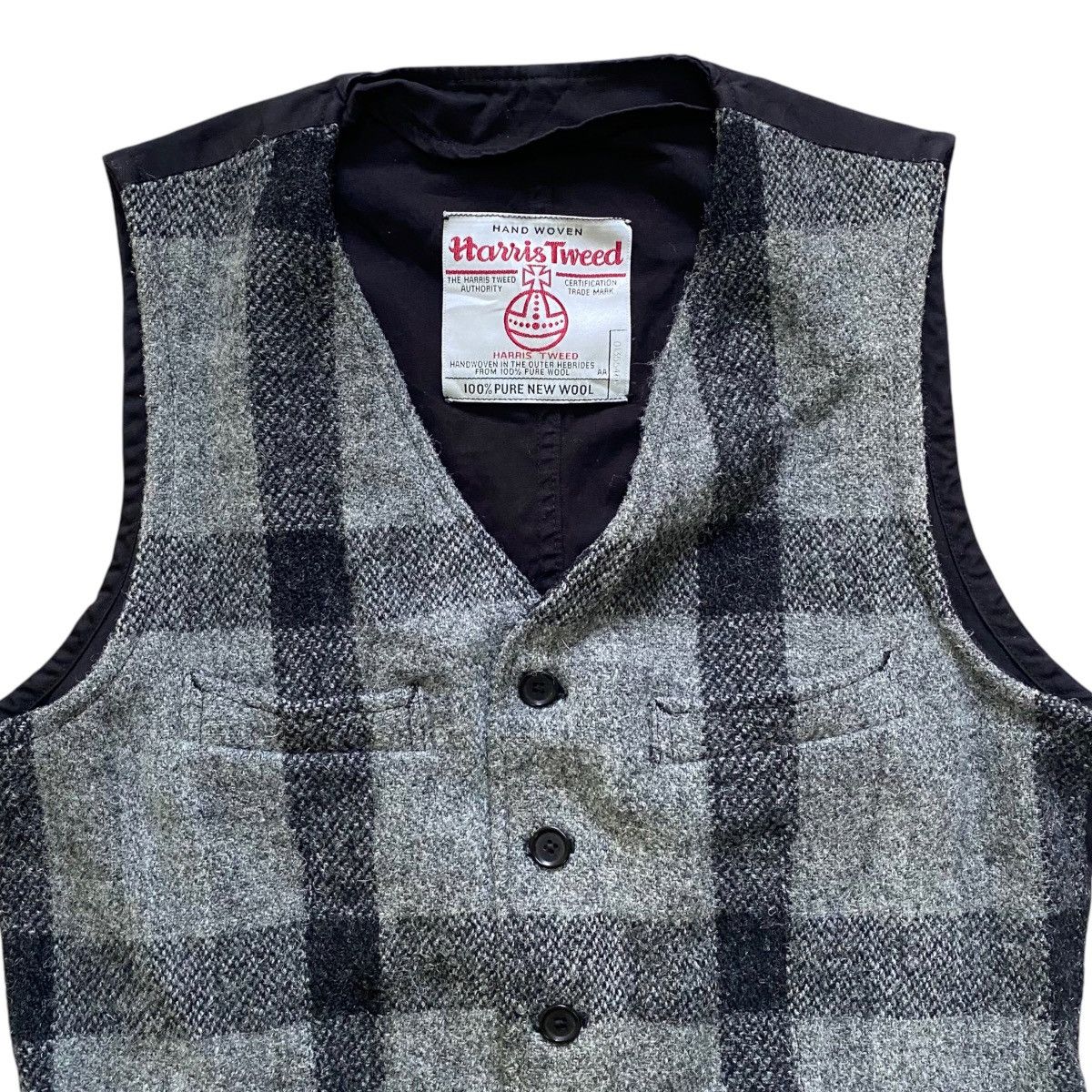 Harris Tweed × Japanese Brand × Vintage 💥HARRIS TWEED MALE & Co STYLE BUTTONS VEST Size US M / EU 48-50 / 2 - 3 Thumbnail