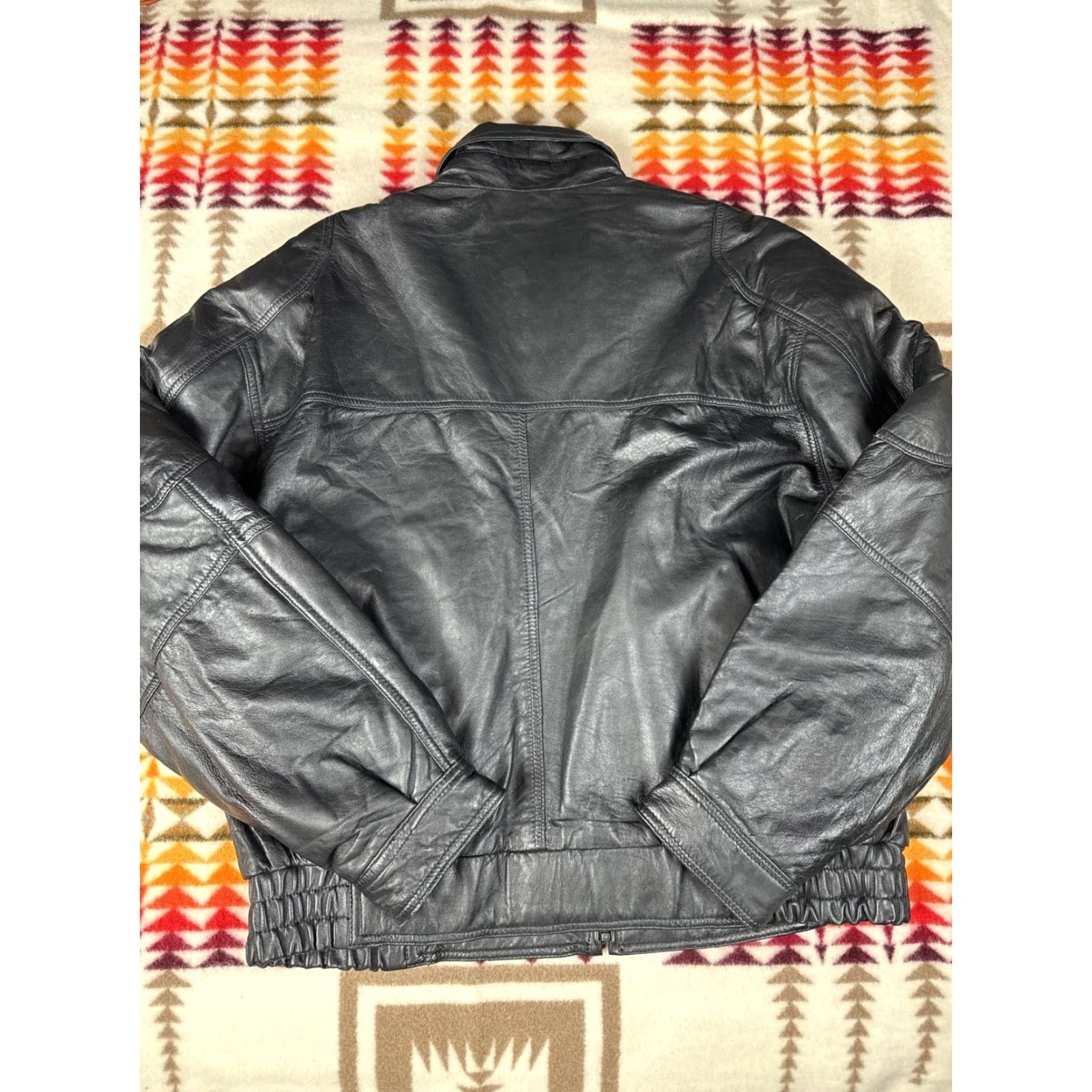 Vintage VINTAGE William Barry Leather Jacket Black Mens L Bomber 90s Coat Jacket Size US L / EU 52-54 / 3 - 6 Thumbnail