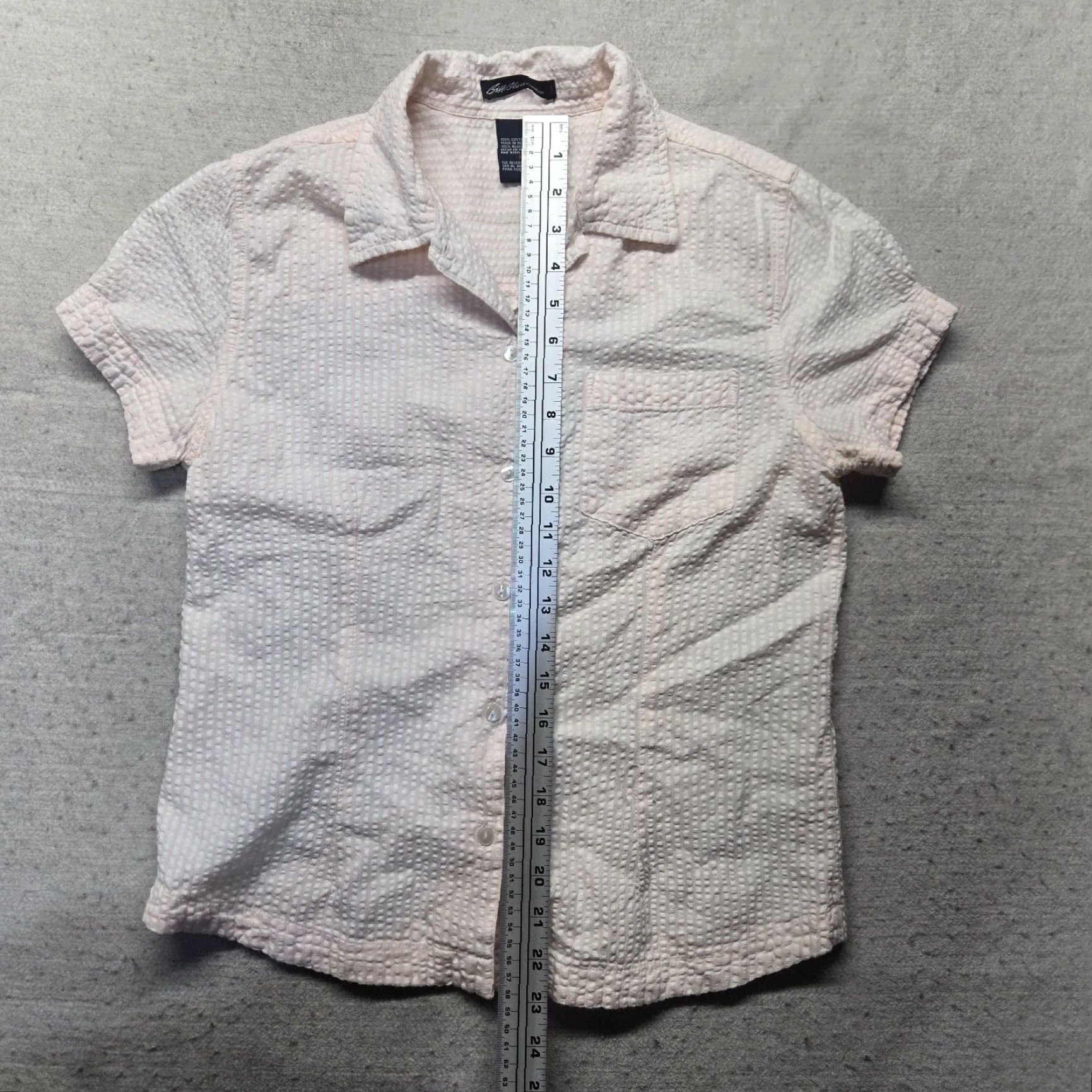 Bill Blass VINTAGE Bill Blass Jeanswear Shirt Womens Size M Pink Short Sleeve Button-Up Adult Womens Shirt Pink Bill Blass 90s Size M / US 6-8 / IT 42-44 - 5 Thumbnail