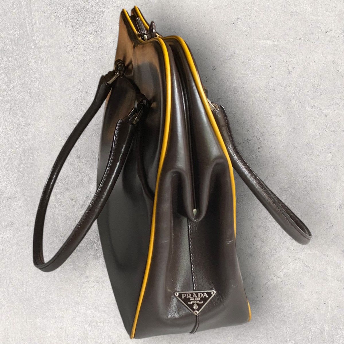 Prada Prada Brown Leather Bag Size ONE SIZE - 4 Thumbnail