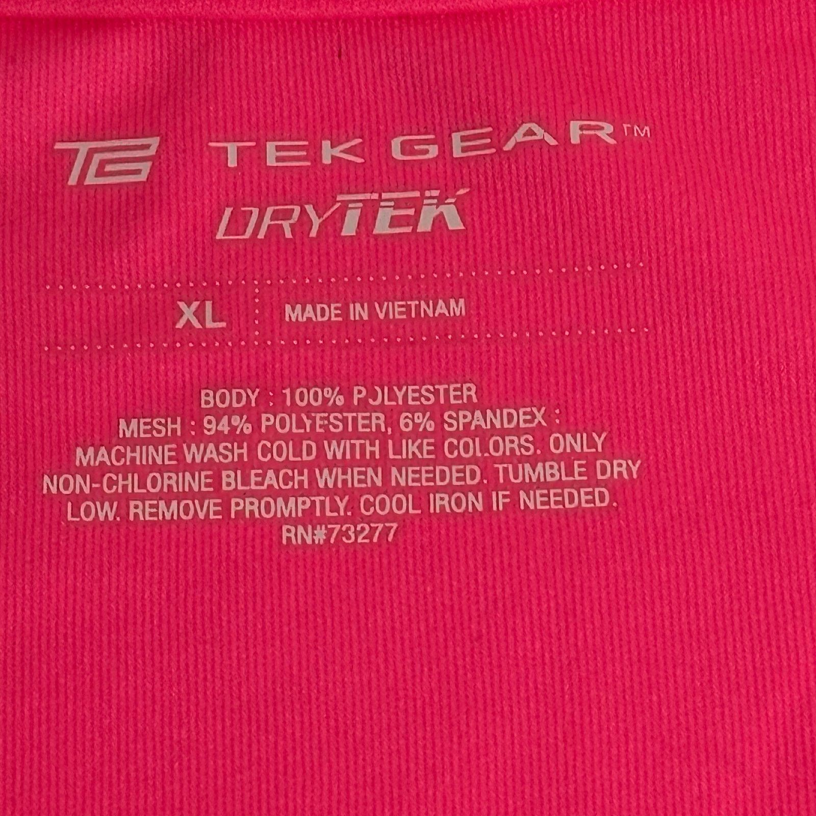 Tek Gear Tek Gear DryTek Hot Pink Athletic Tee XL Mesh High-Low Size XL / US 12-14 / IT 48-50 - 7 Thumbnail