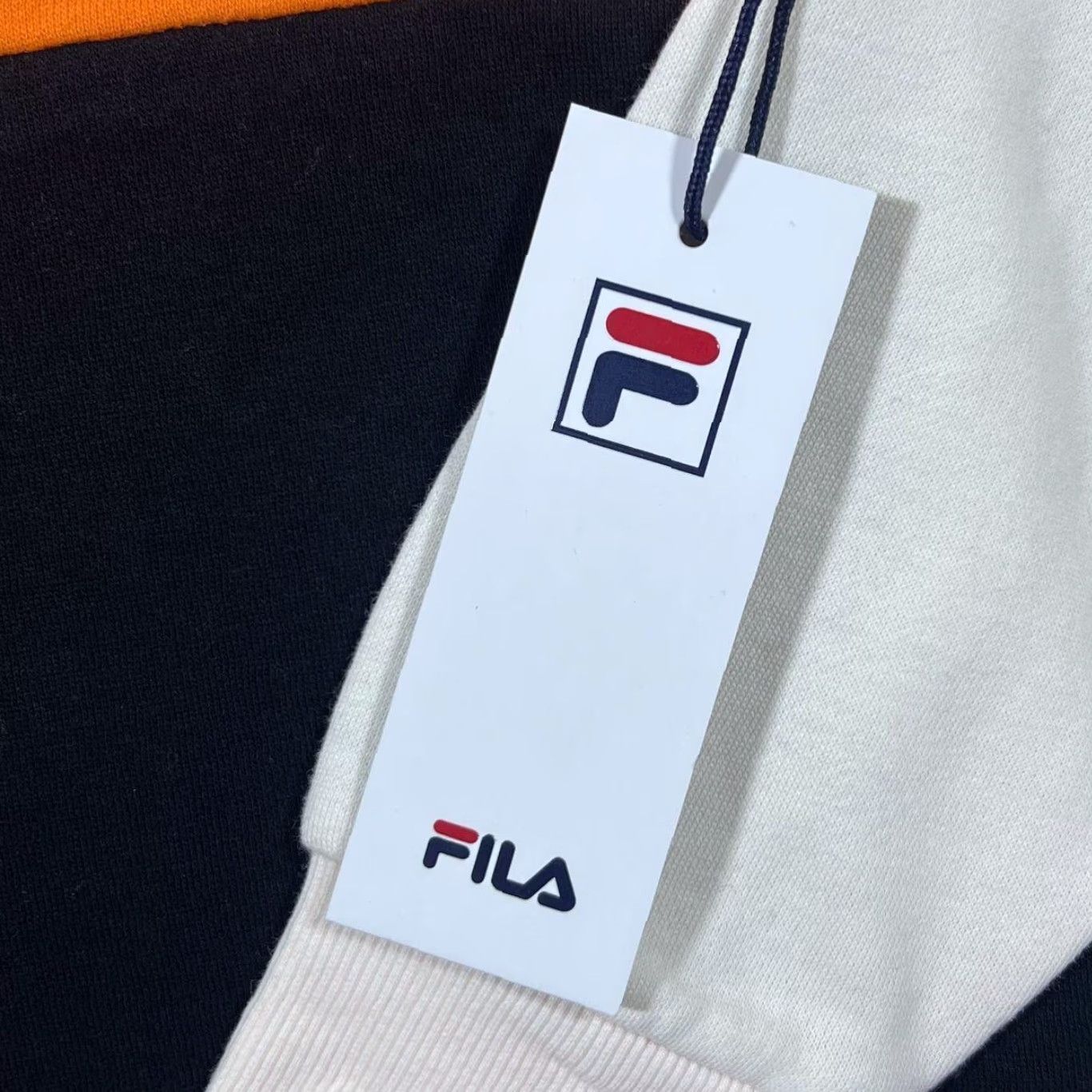 Fila FILA Orange Black White Colour Block Crewneck Sweatshirt Women's XS Size XS / US 0-2 / IT 36-38 - 5 Thumbnail