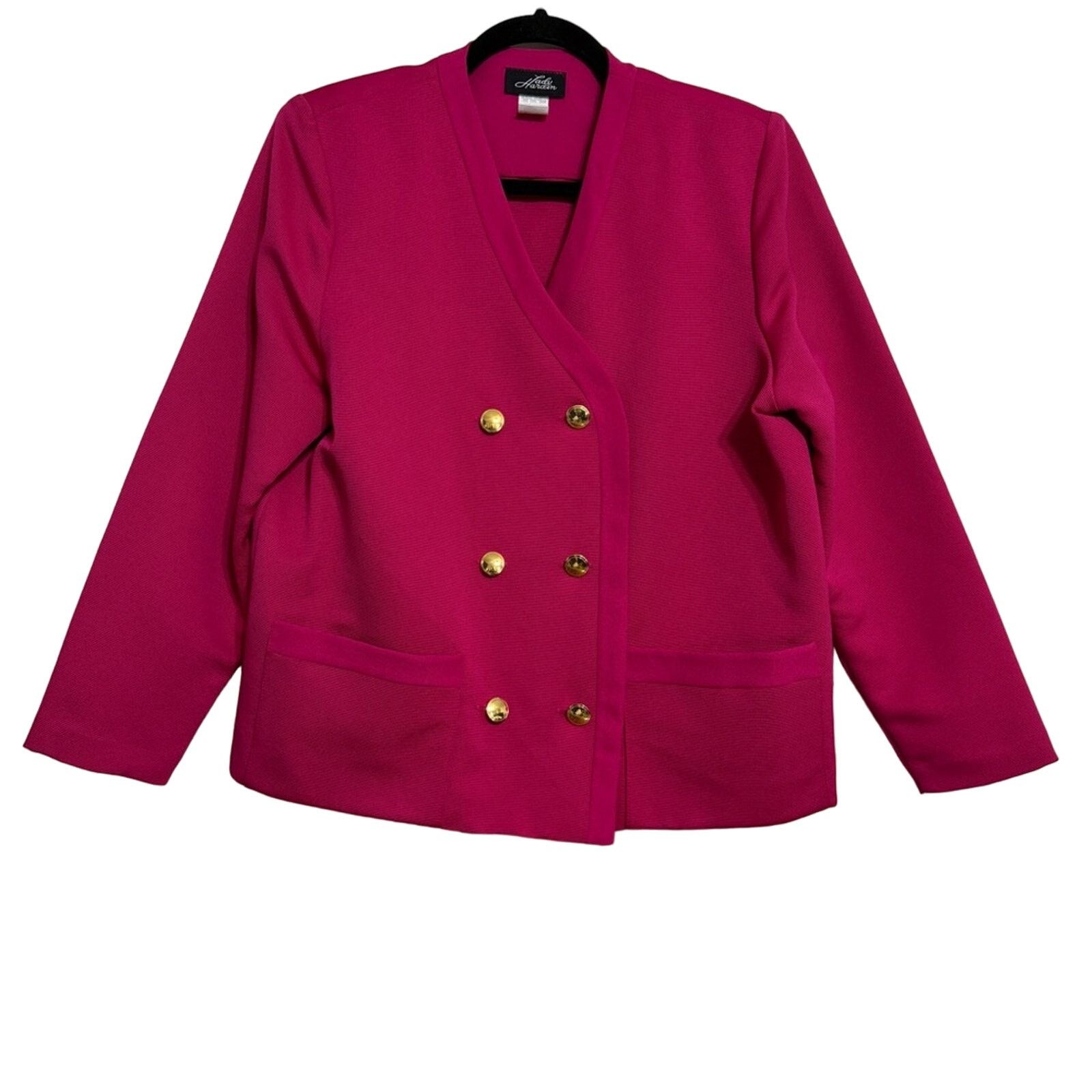 Other Vintage90s Double Breast Blazer Pockets Career Pink Size 14 Size XL / US 12-14 / IT 48-50 - 1 Thumbnail