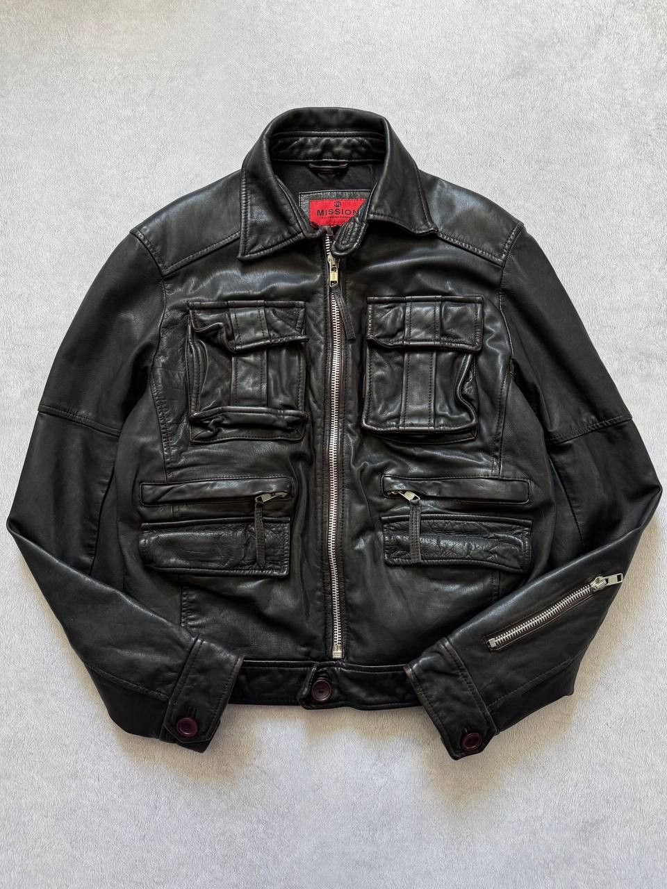 Vintage Mission Cropped Leather Bomber Dolce Gabbana vibe Size US M / EU 48-50 / 2 - 3 Thumbnail
