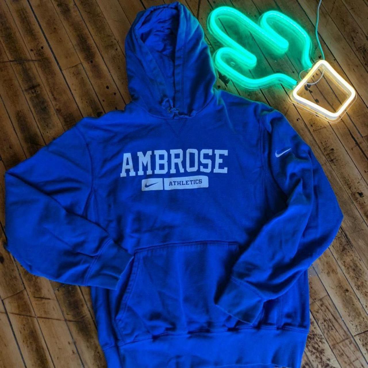 Nike × Vintage Vintage Y2K blue Nike Hoodie Size US L / EU 52-54 / 3 - 2 Thumbnail