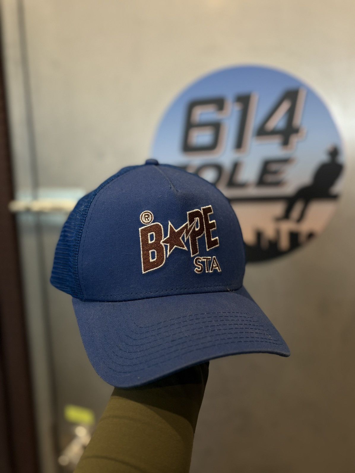Bape Bapesta Hat Blue Size ONE SIZE - 1 Thumbnail