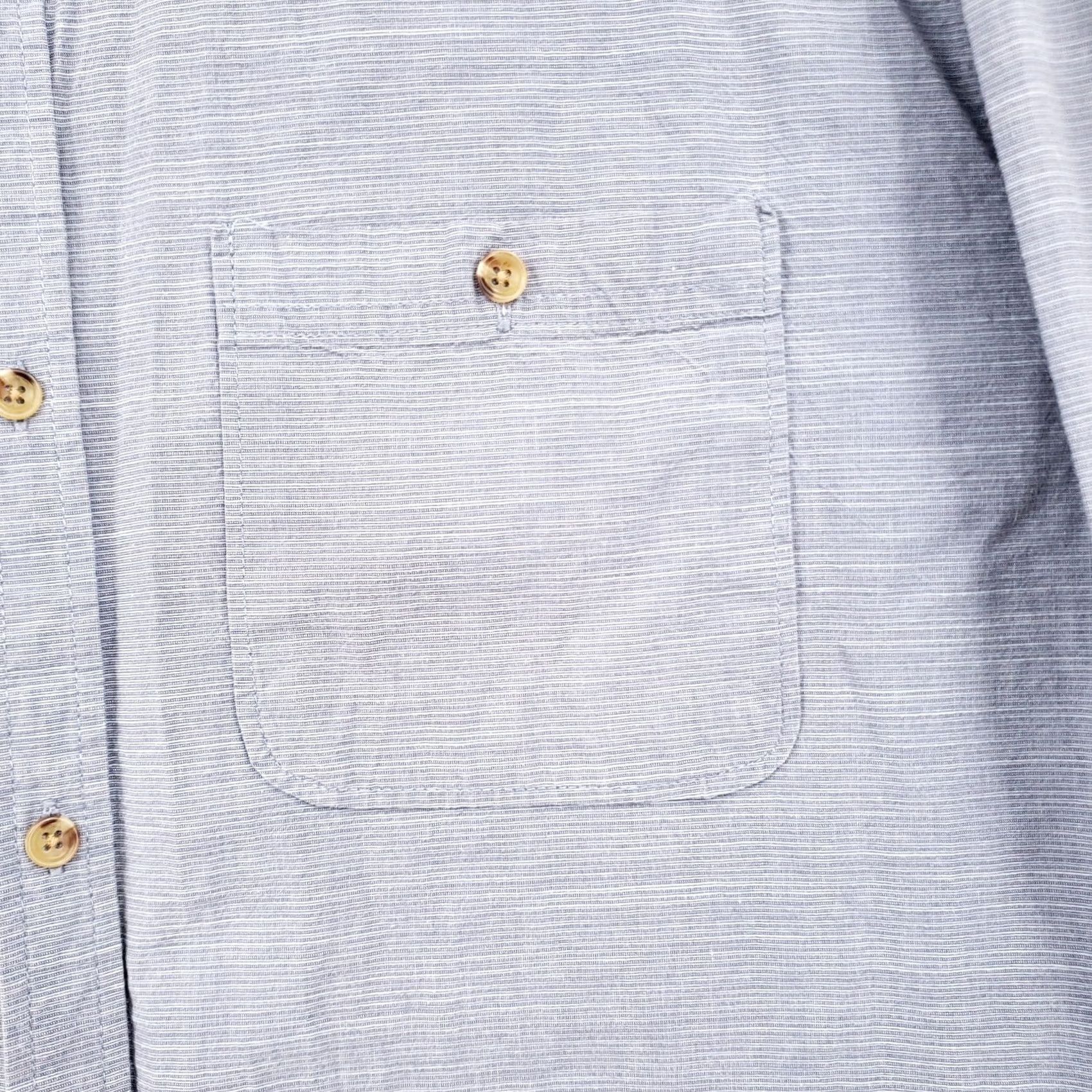 Vintage Ocean Current Shirt Mens XL Button-Up Blue/Grey Pockets Long Sleeves Cotton Casual Workwear Size US XL / EU 56 / 4 - 7 Thumbnail