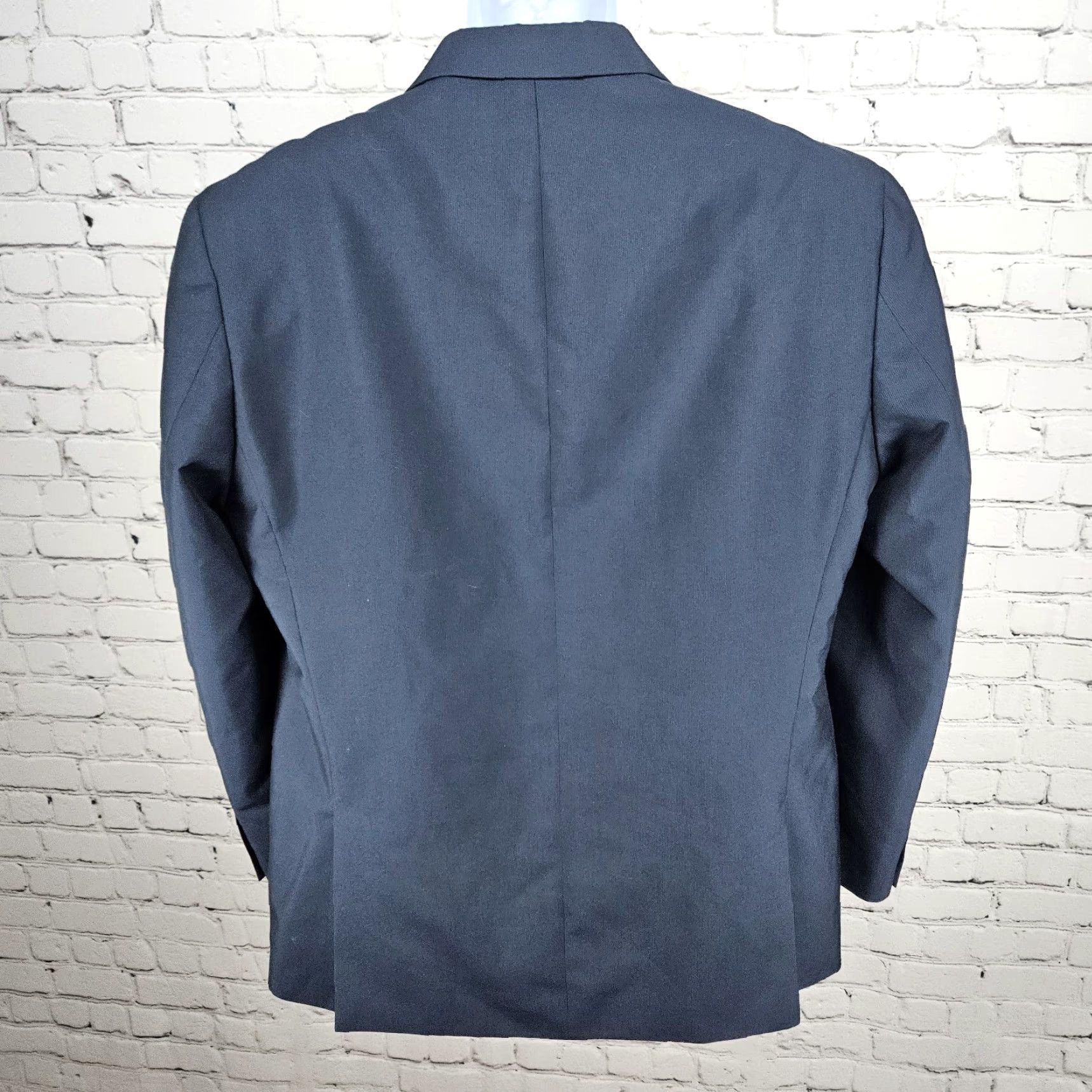 Doublet Andrew Fezza Navy 2 Button Double Vented Notch Blazer Sport Coat Jacket 42R Size 42R - 2 Thumbnail