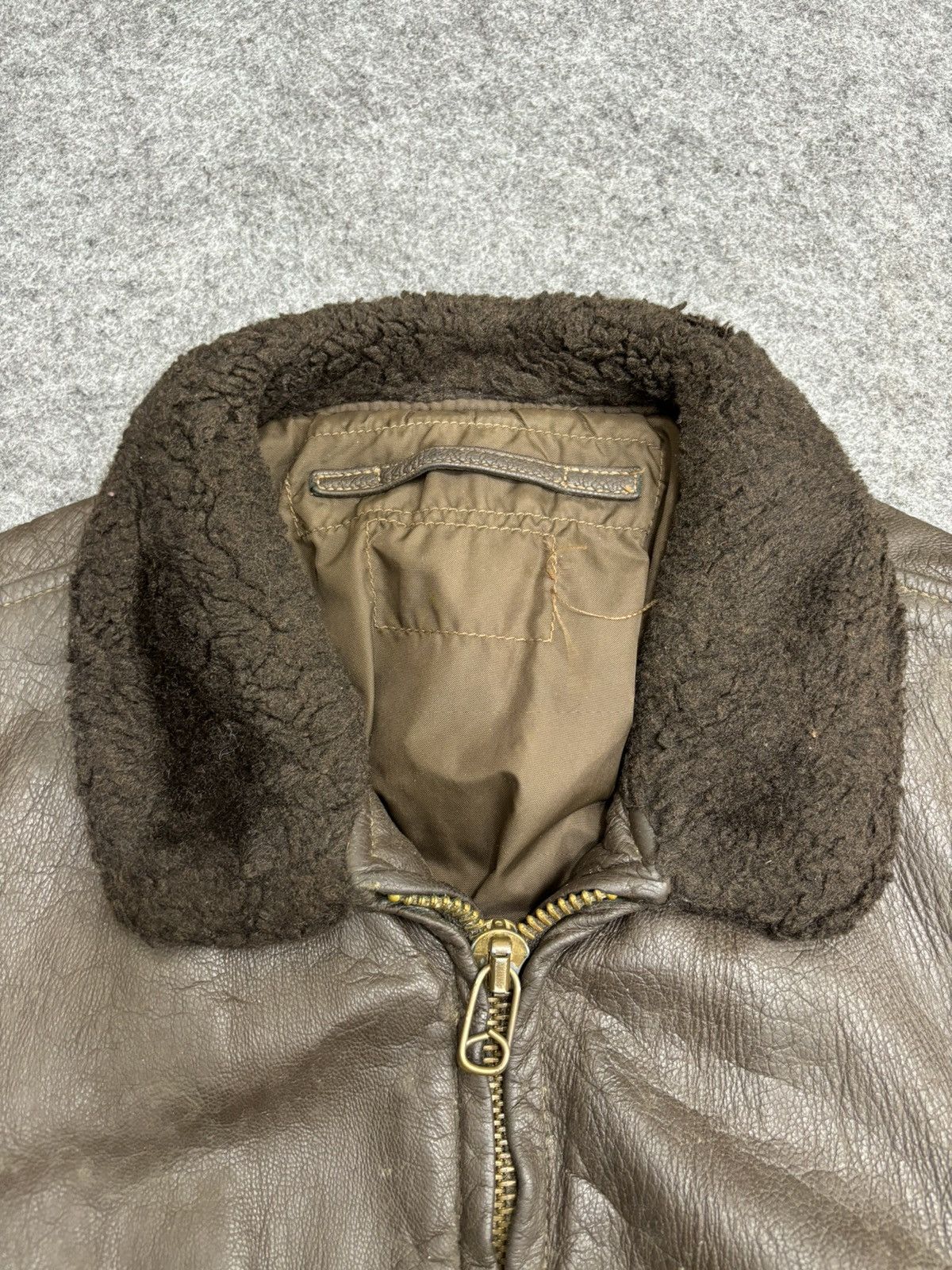 Vintage 💥Vintage 70s💥A2 Flying Jacket USN Leather Jacket Size US S / EU 44-46 / 1 - 10 Thumbnail
