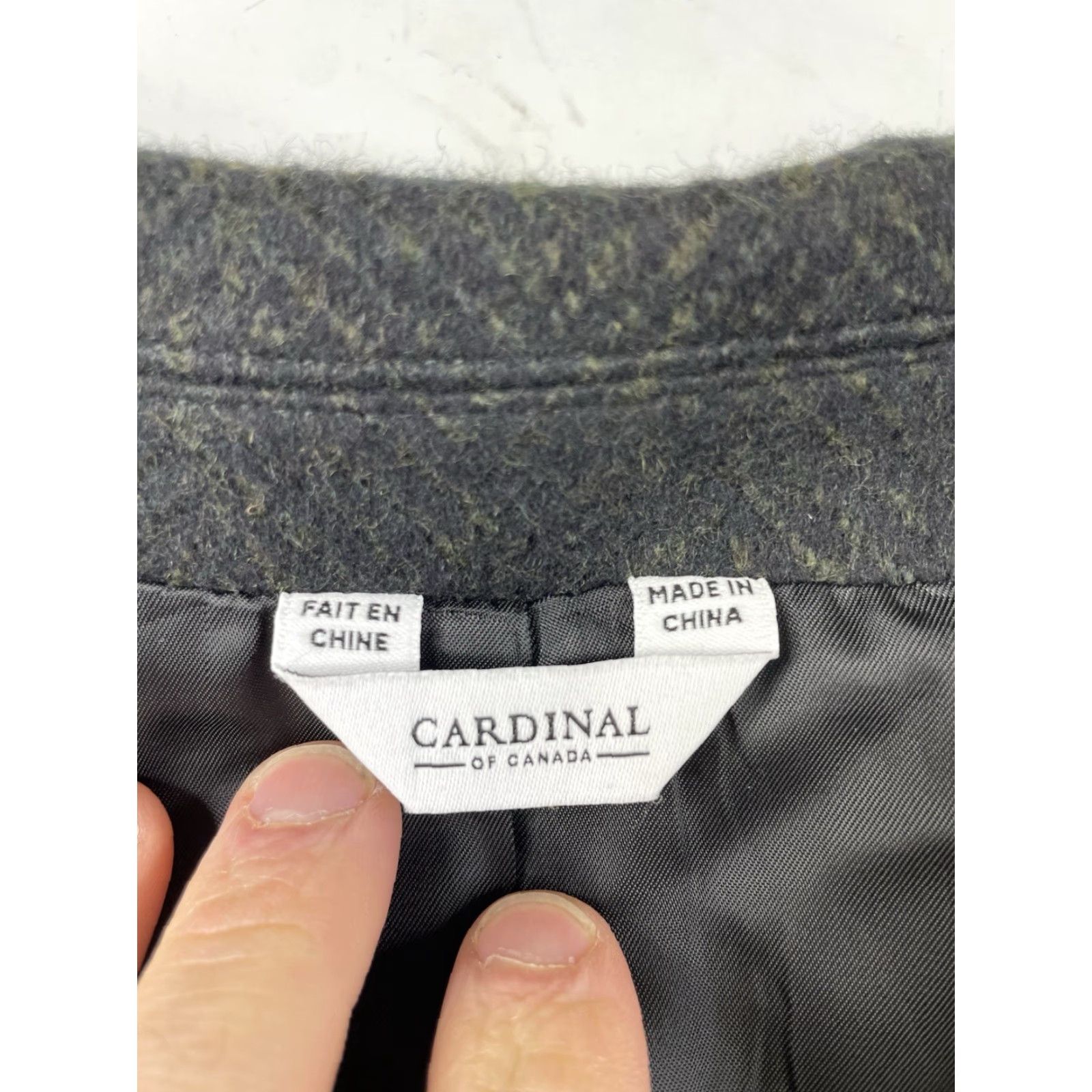Olive Cardinal Of Canada Coat Olive Herringbone Wool Cashmere 44R Overcoat MenYes Regular Long Jacket-Topcoat Style Size US S / EU 44-46 / 1 - 4 Thumbnail
