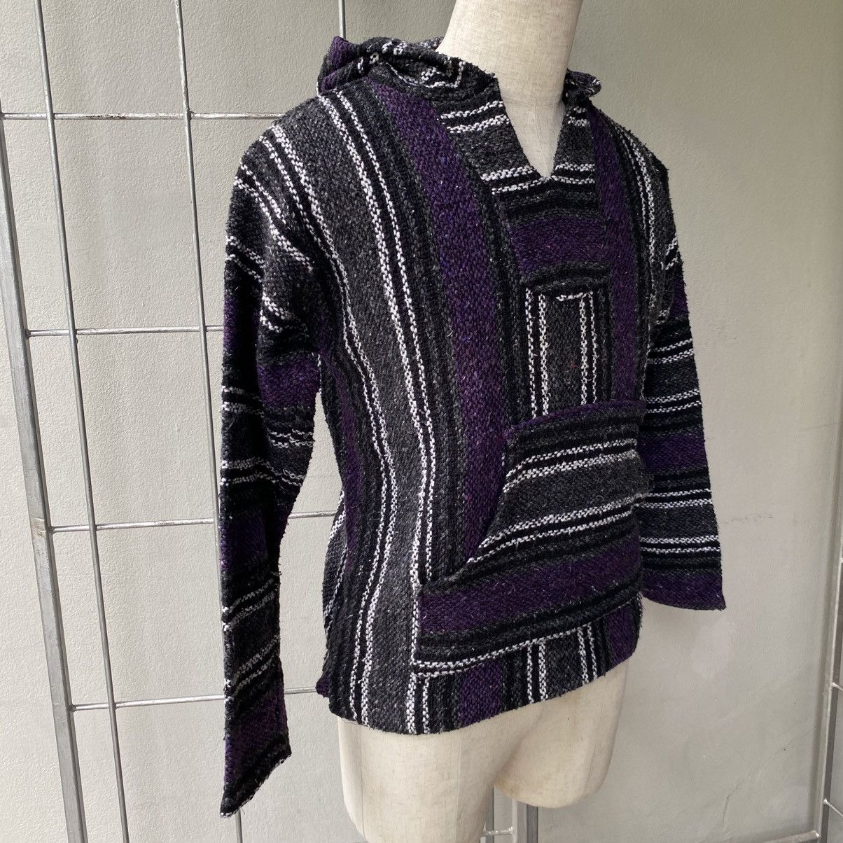 Vintage Black & Purple Striped Baja Hoodie Size US M / EU 48-50 / 2 - 18 Thumbnail