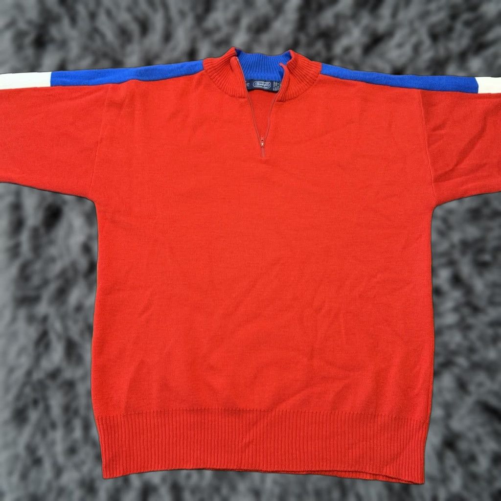 Cutter & Buck Cutter Buck Sweater Mens Large Red CB Sports Quarter Zip Pullover Sport Sportswear Catchall (No extra text) Size US L / EU 52-54 / 3 - 1 Thumbnail