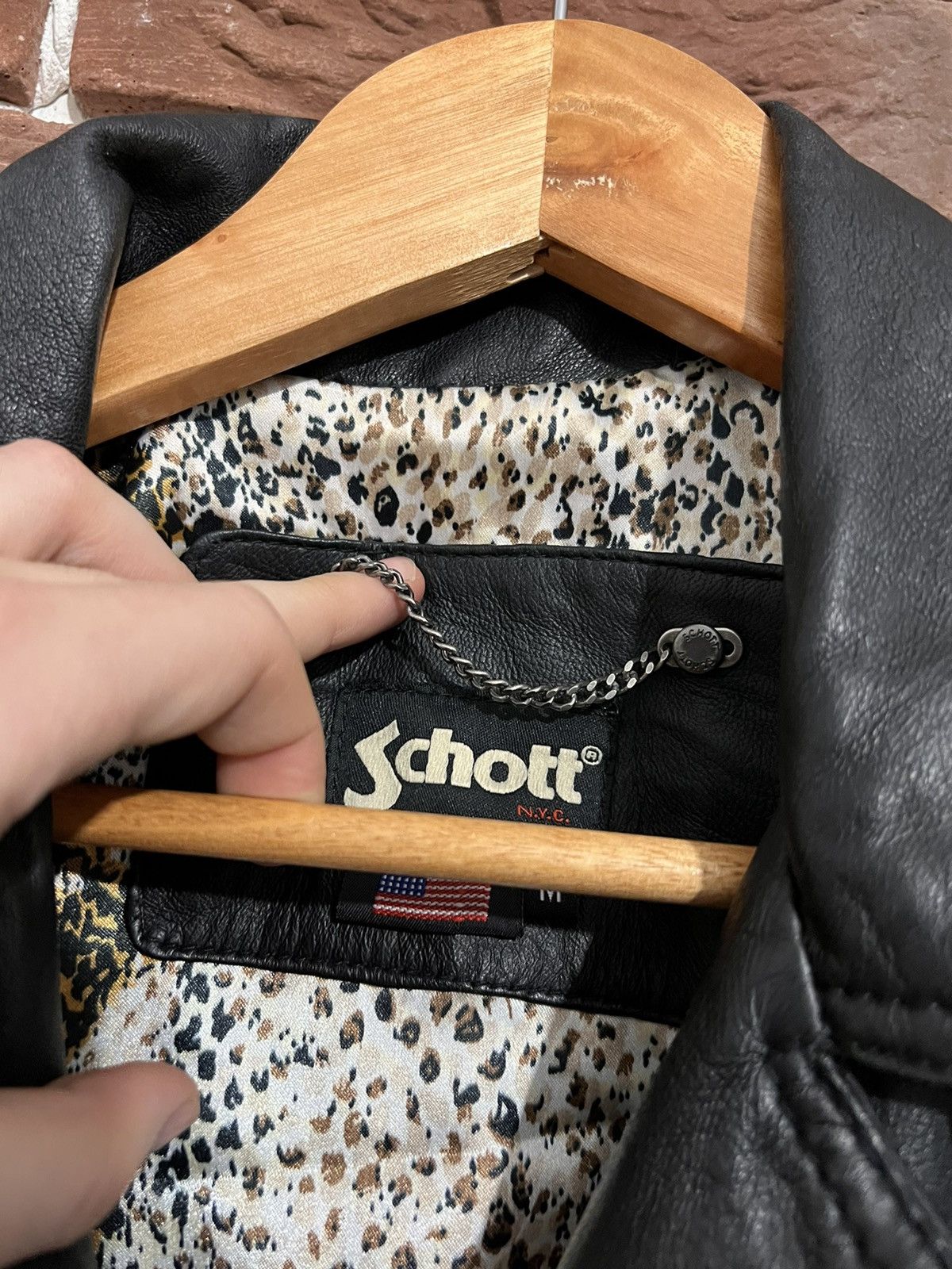 Leather Schott Lamb Skin M Casual Leather Jacket USA Rare Rock Roll Size M / US 6-8 / IT 42-44 - 4 Thumbnail
