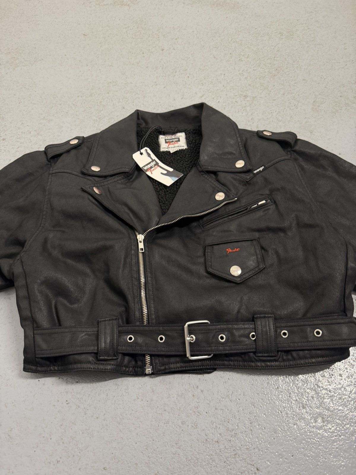 Wrangler Wrangler x Fender Soft Leather Insulated Cropped Jacket Size M / US 6-8 / IT 42-44 - 10 Thumbnail