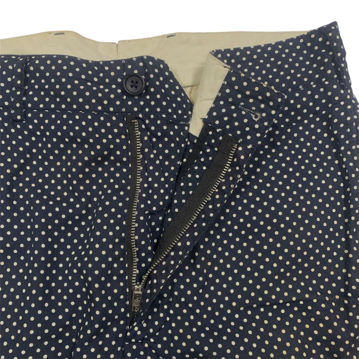 Engineered Garments Polka Dot Buckleback Navy Short Pants Size US 30 / EU 46 - 8 Thumbnail