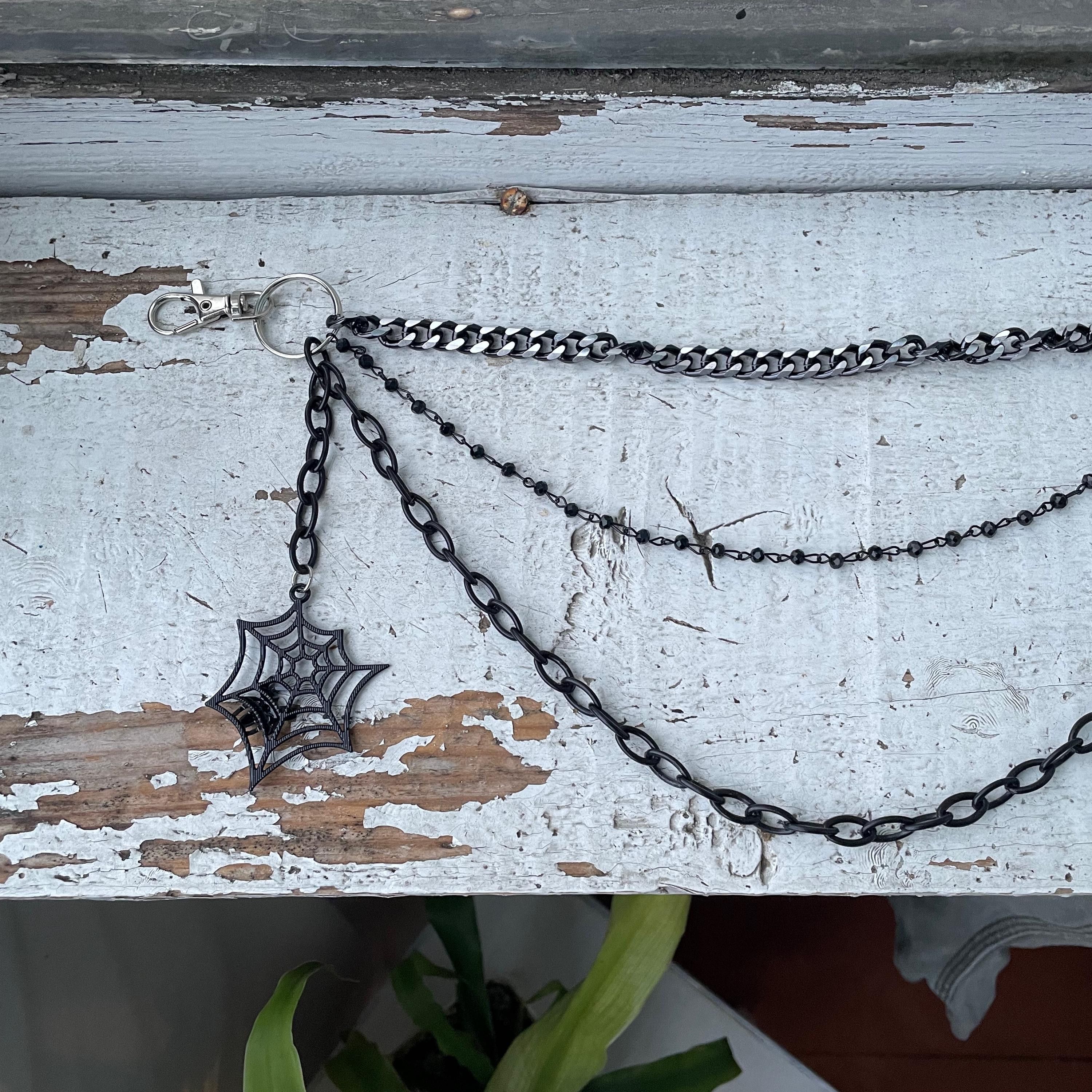 Other Spider Web Y2K Jewelry Keychain Grunge Punk Goth Size ONE SIZE - 8 Thumbnail