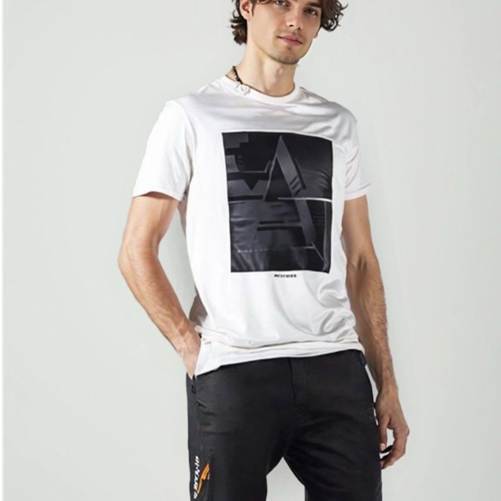 Emporio Armani Armani Jeans Made in Italy Graphic T-Shirt Statement Tee XL Size US XL / EU 56 / 4 - 2 Thumbnail
