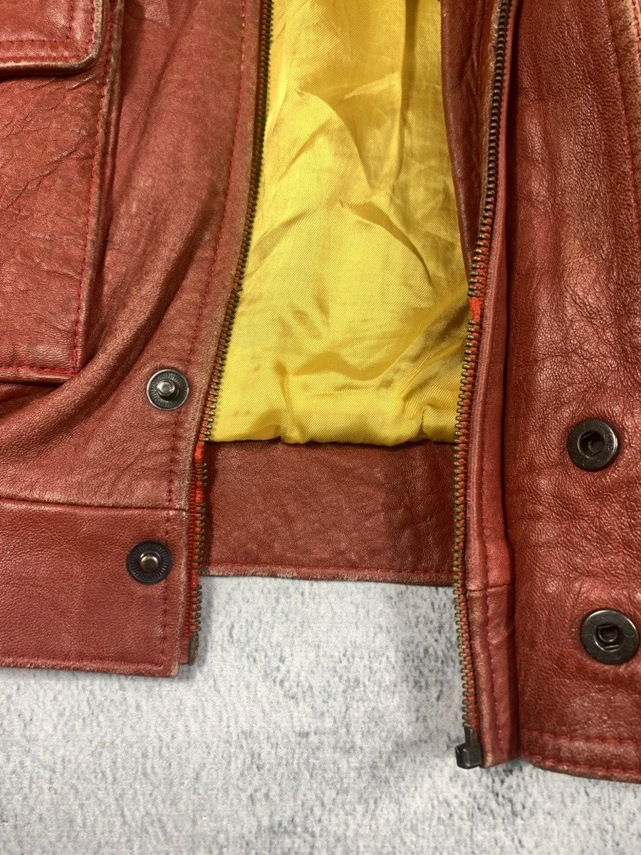 Leather × Vintage Vintage 90s leather vest retro biker style streetwear size Size US L / EU 52-54 / 3 - 5 Thumbnail